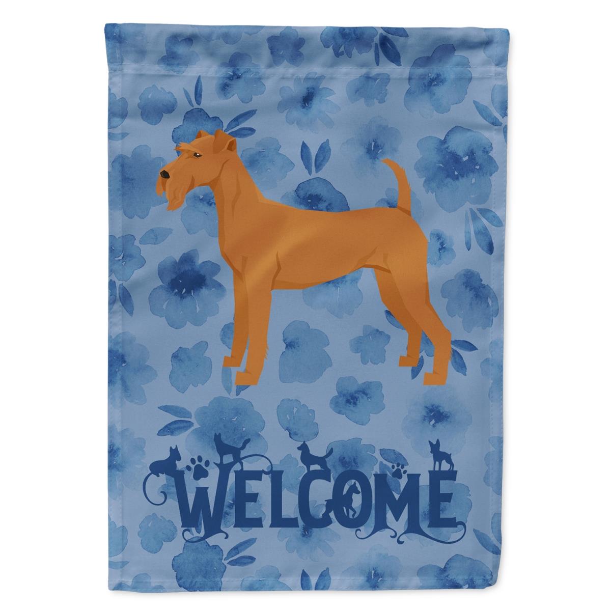 28 x 0.01 x 40 in. Irish Terrier Welcome Flag Canvas House Size
