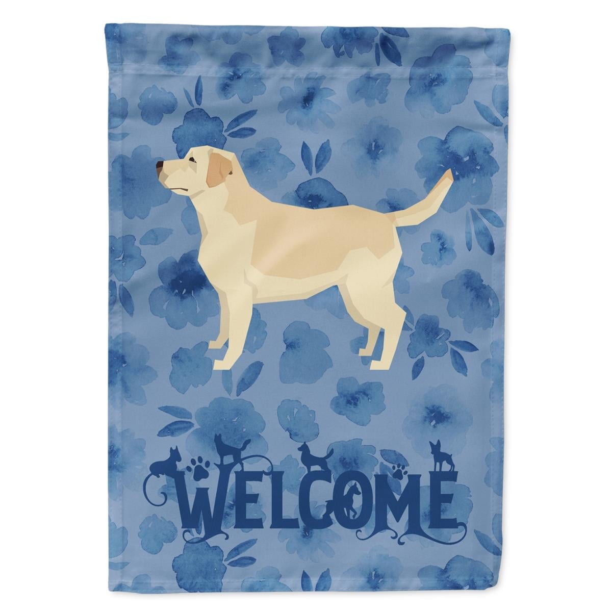 28 x 0.01 x 40 in. Labrador Retriever Welcome Flag Canvas House Size