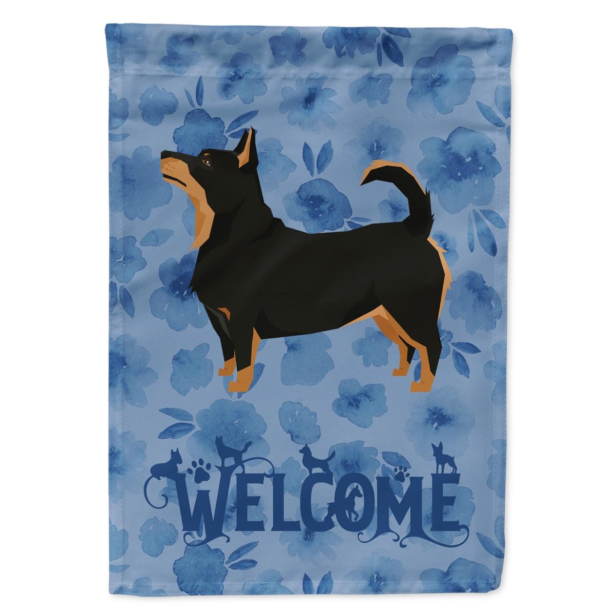 28 x 0.01 x 40 in. Lancashire Terrier Welcome Flag Canvas House Size