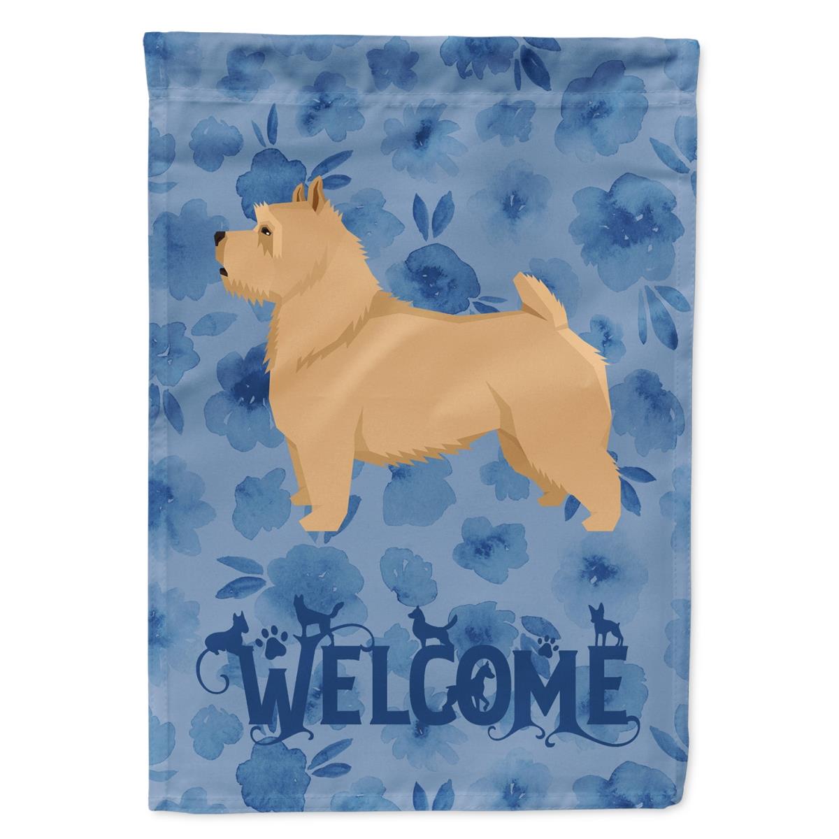 28 x 0.01 x 40 in. Norwich Terrier Welcome Flag Canvas House Size