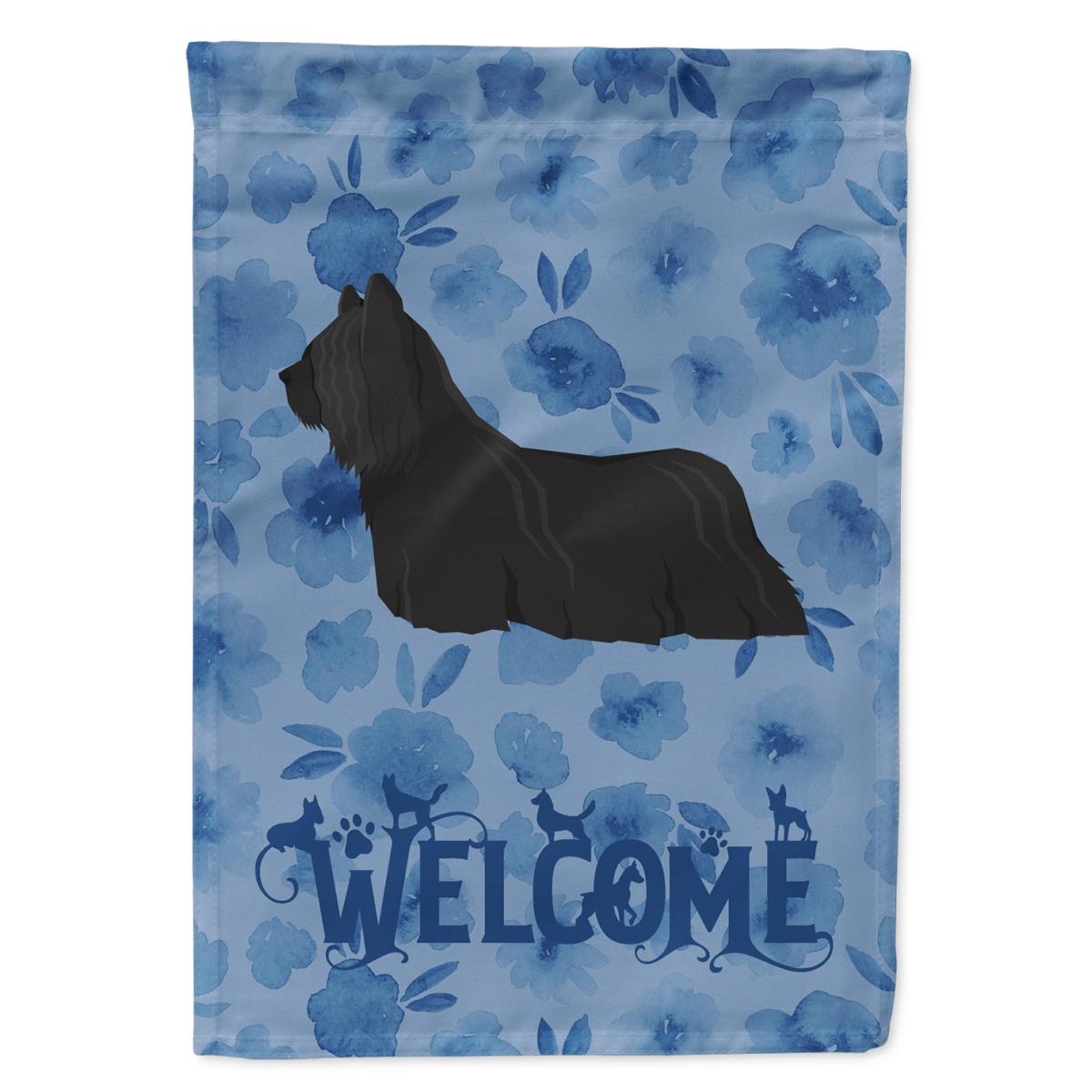 28 x 0.01 x 40 in. Skye Terrier Welcome Flag Canvas House Size