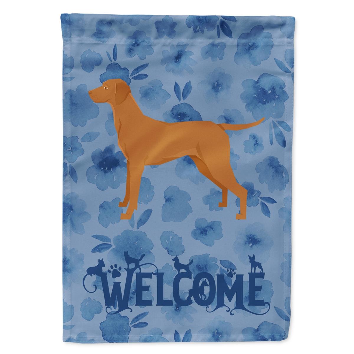28 x 0.01 x 40 in. Vizsla Welcome Flag Canvas House Size
