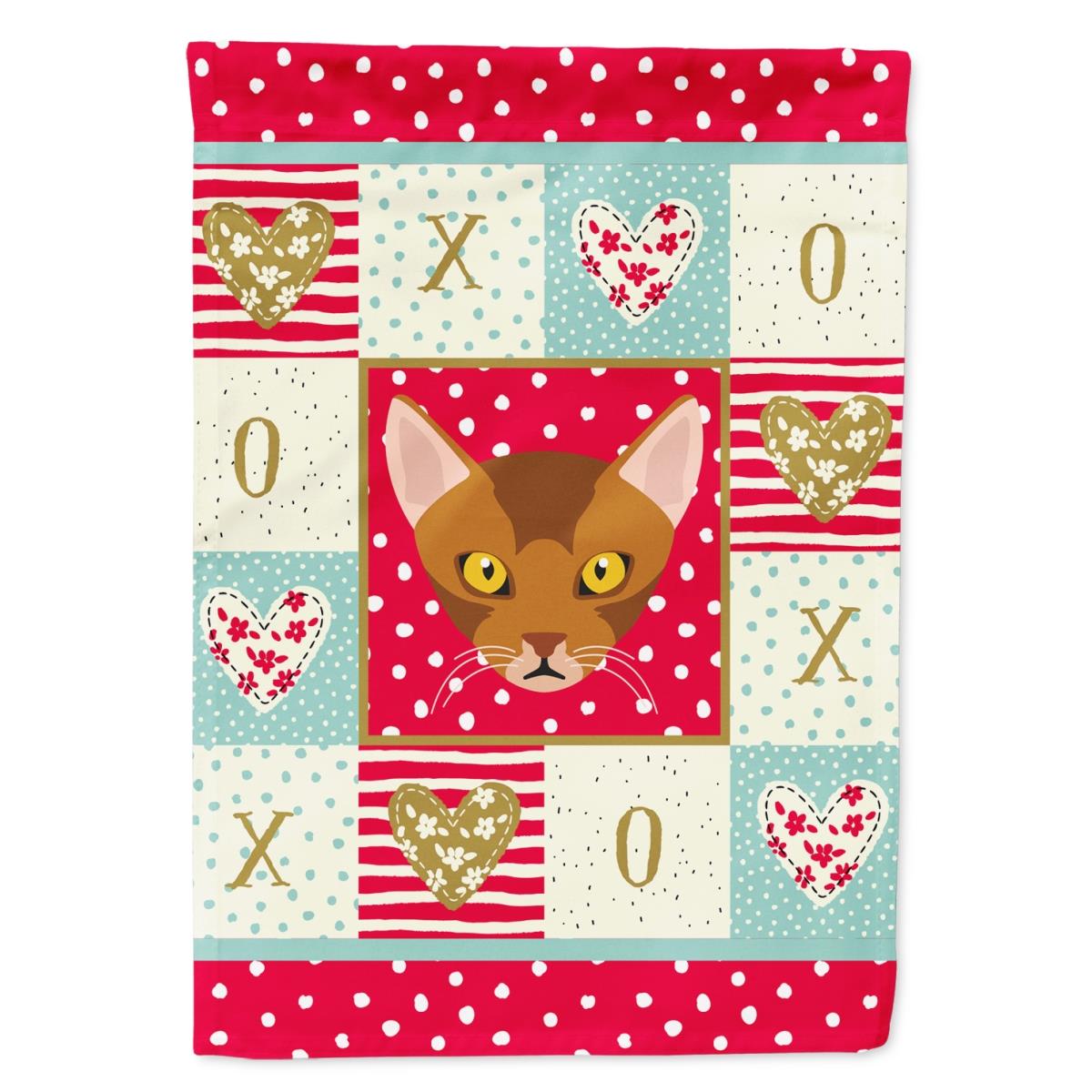 28 x 0.01 x 40 in. Abyssinian Cat Flag Canvas House Size