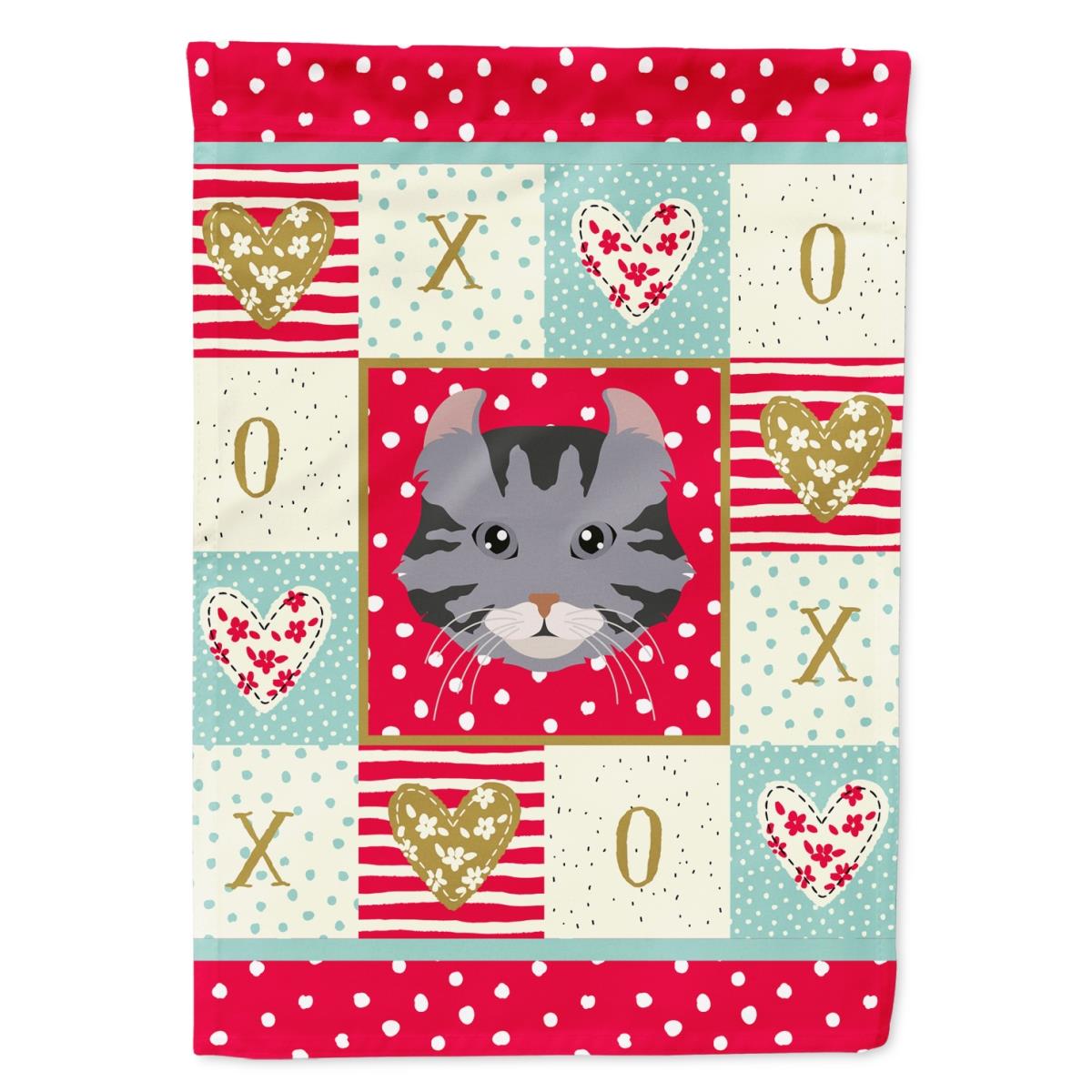 28 x 0.01 x 40 in. American Curl Cat Flag Canvas House Size