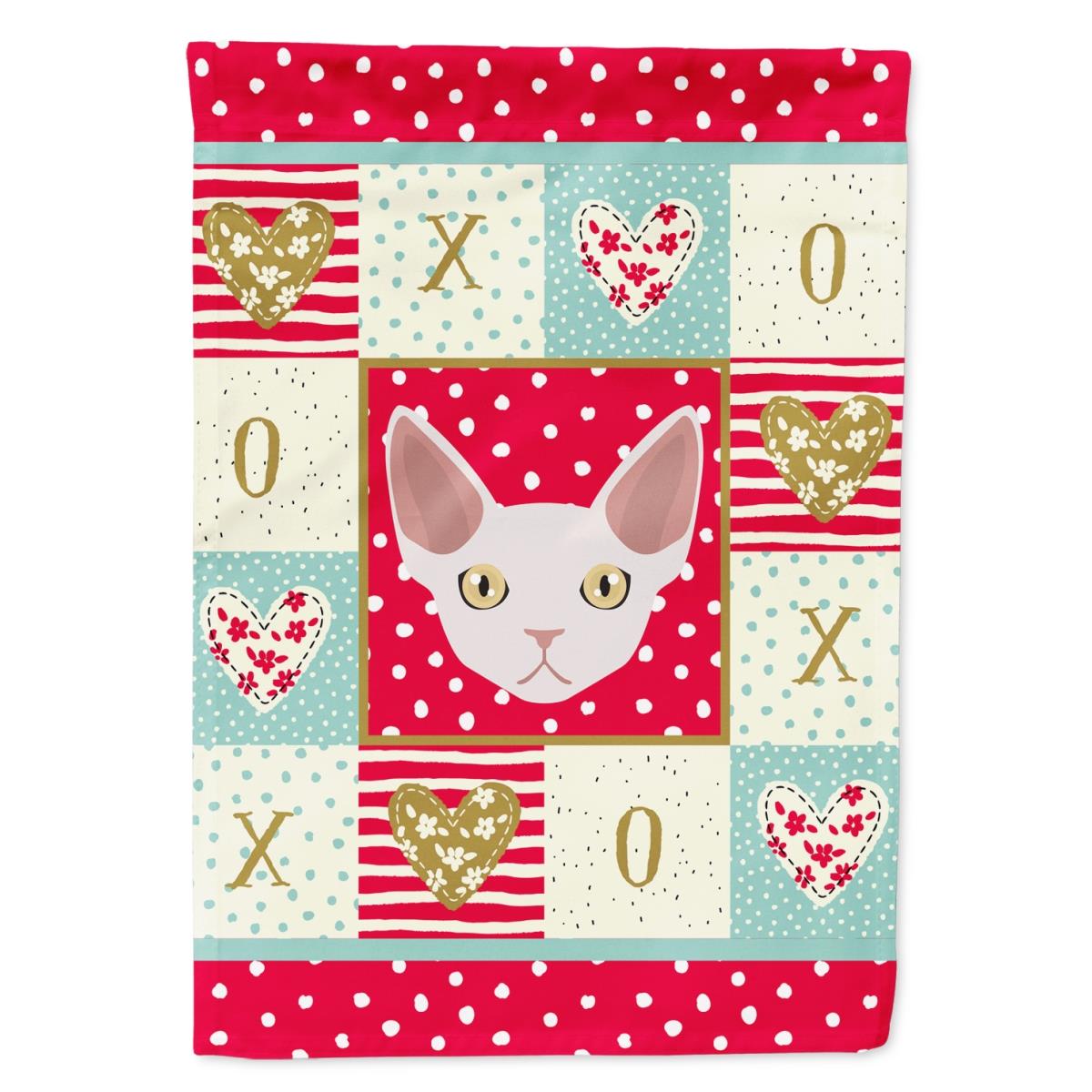28 x 0.01 x 40 in. Devon Rex Cat Flag Canvas House Size