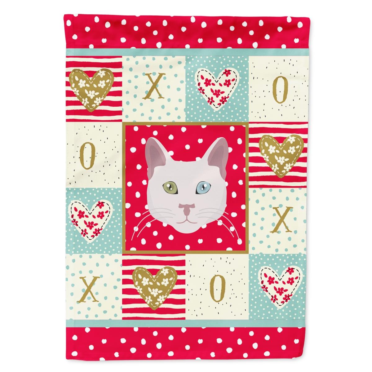 28 x 0.01 x 40 in. Khao Manee Cat Flag Canvas House Size