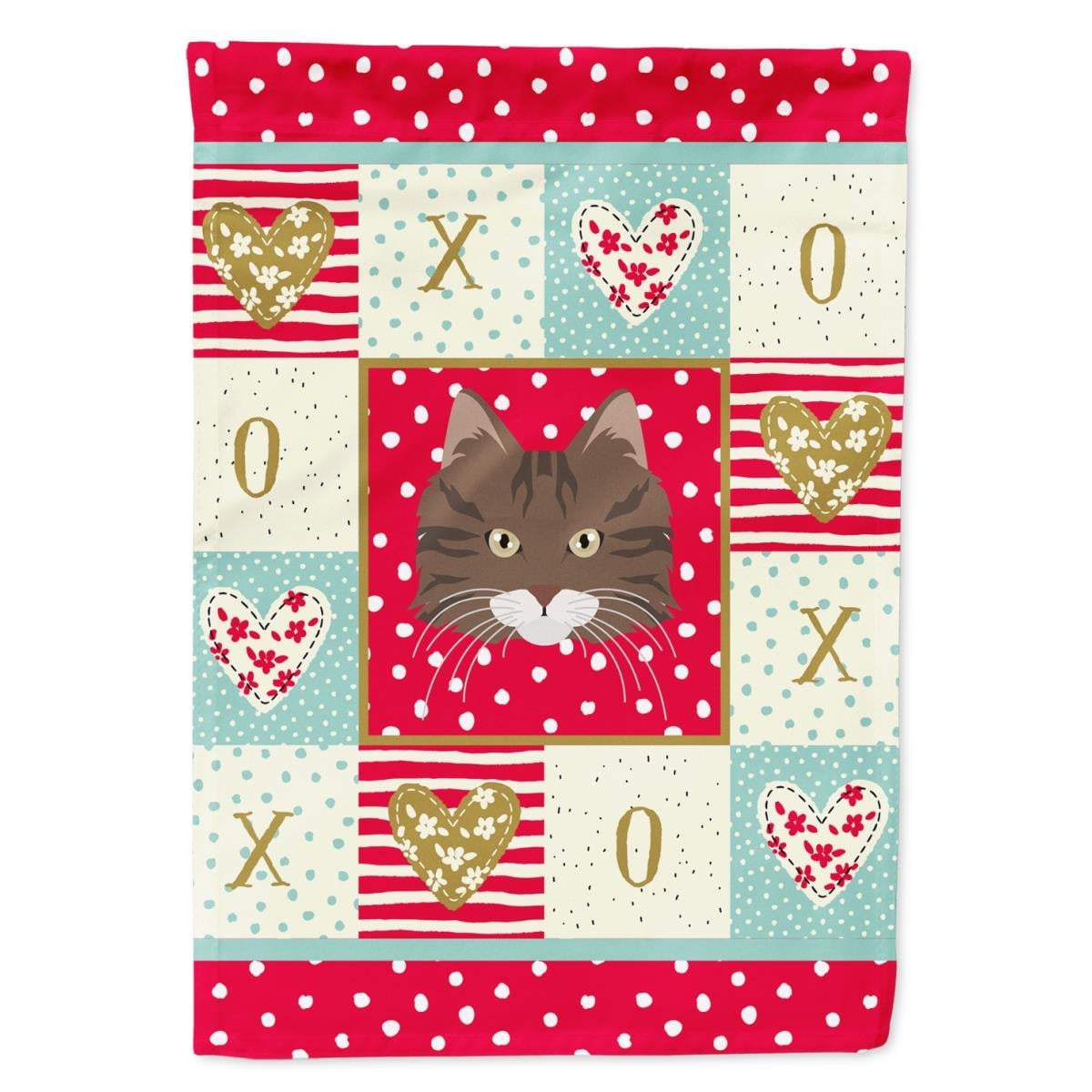 28 x 0.01 x 40 in. Norwegian Forest Cat Flag Canvas House Size
