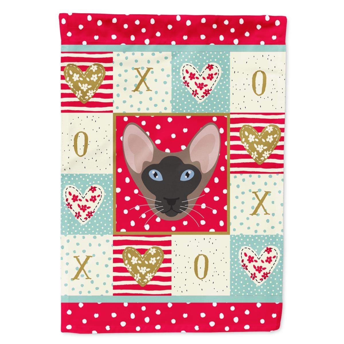 28 x 0.01 x 40 in. Oriental Bicolor Cat Flag Canvas House Size