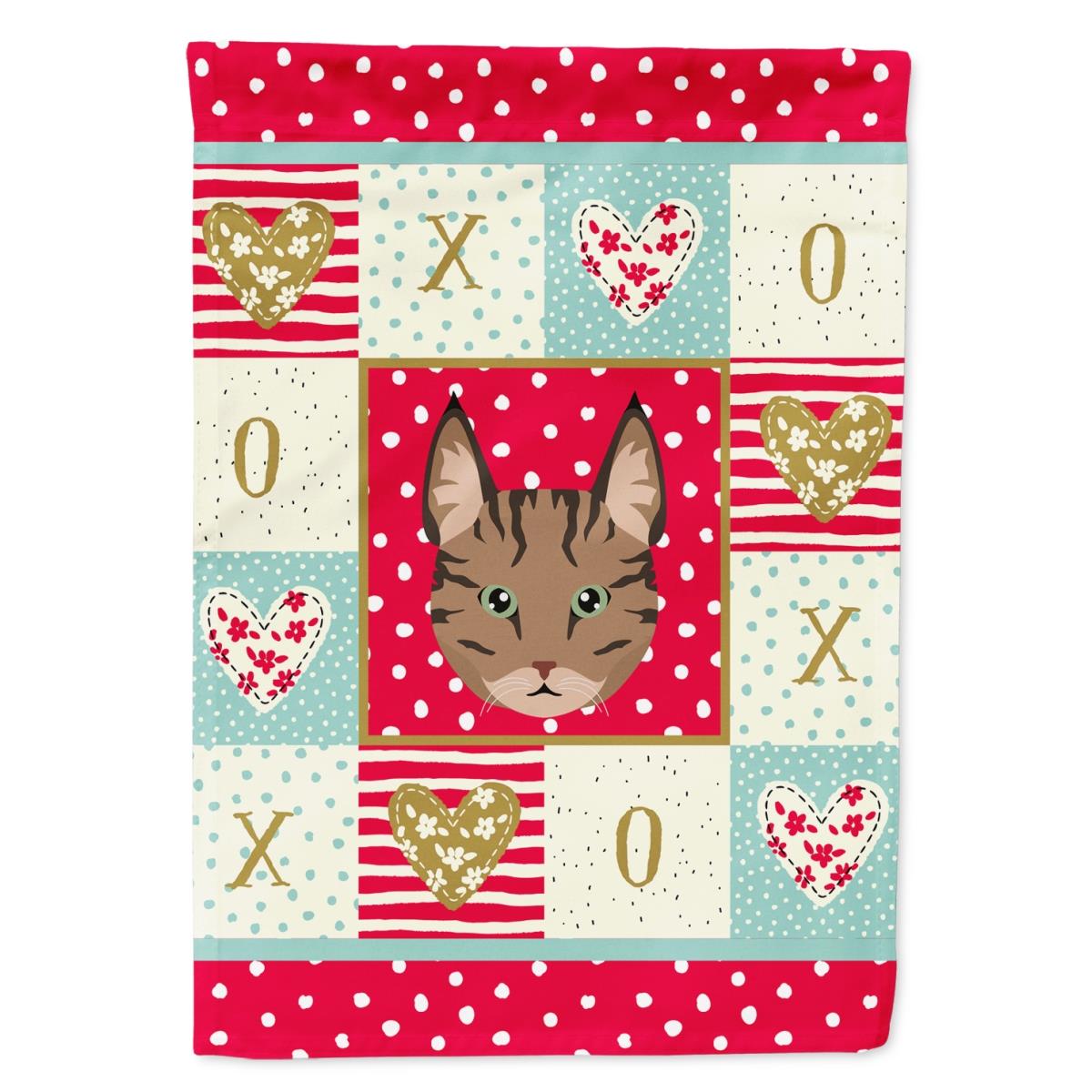 28 x 0.01 x 40 in. Pixie Bob Cat Flag Canvas House Size
