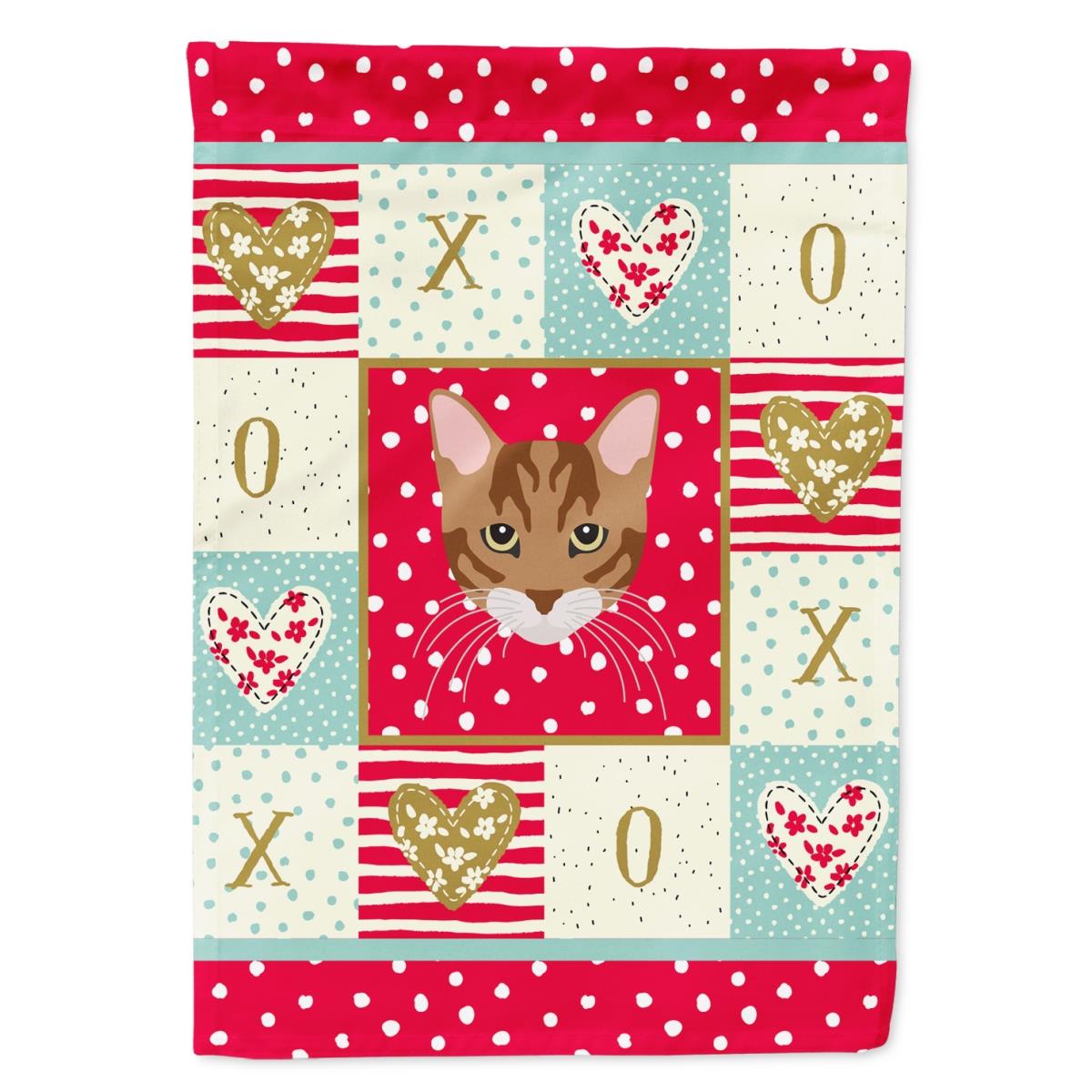 28 x 0.01 x 40 in. Toyger Cat Flag Canvas House Size
