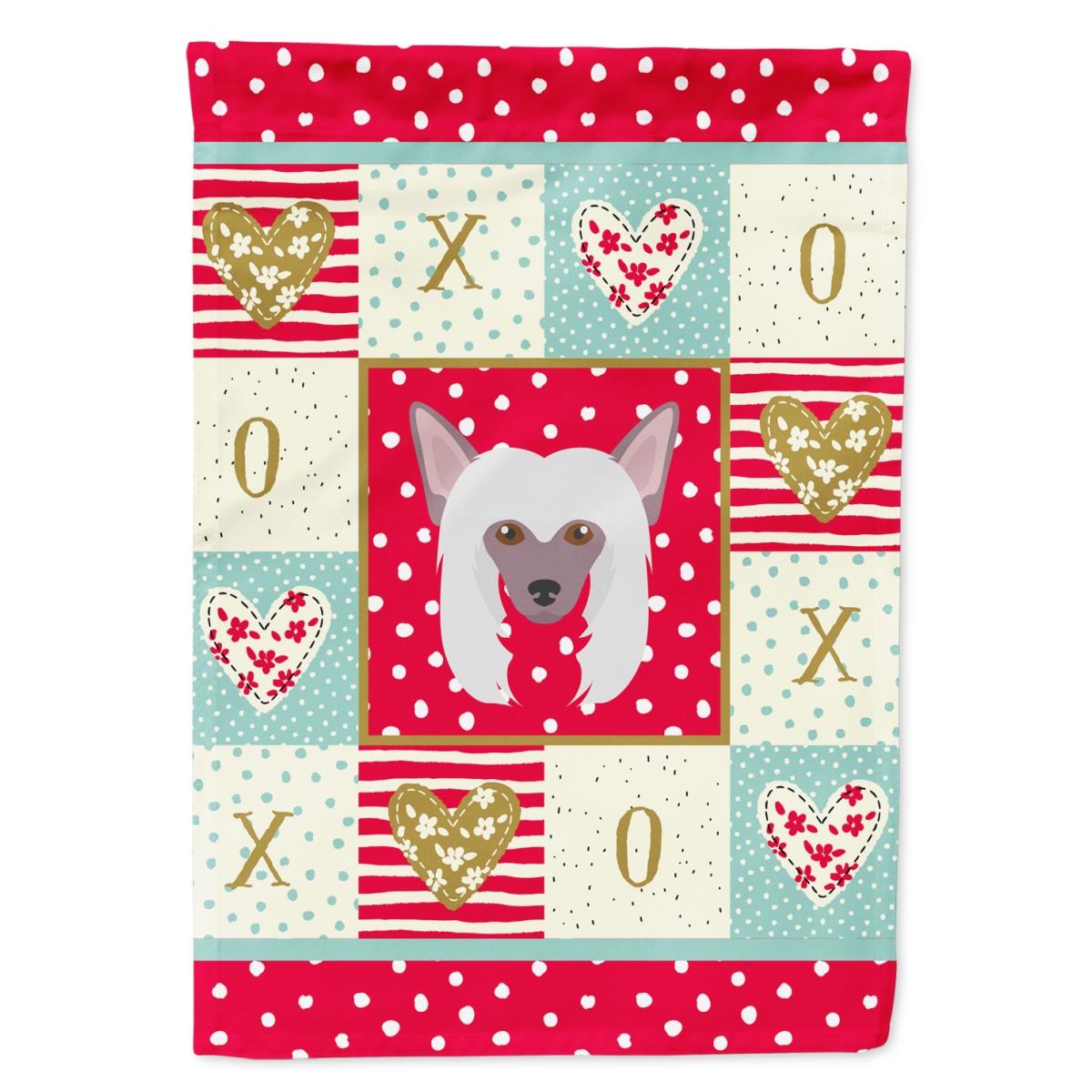 28 x 0.01 x 40 in. Chinese Crested Flag Canvas House Size