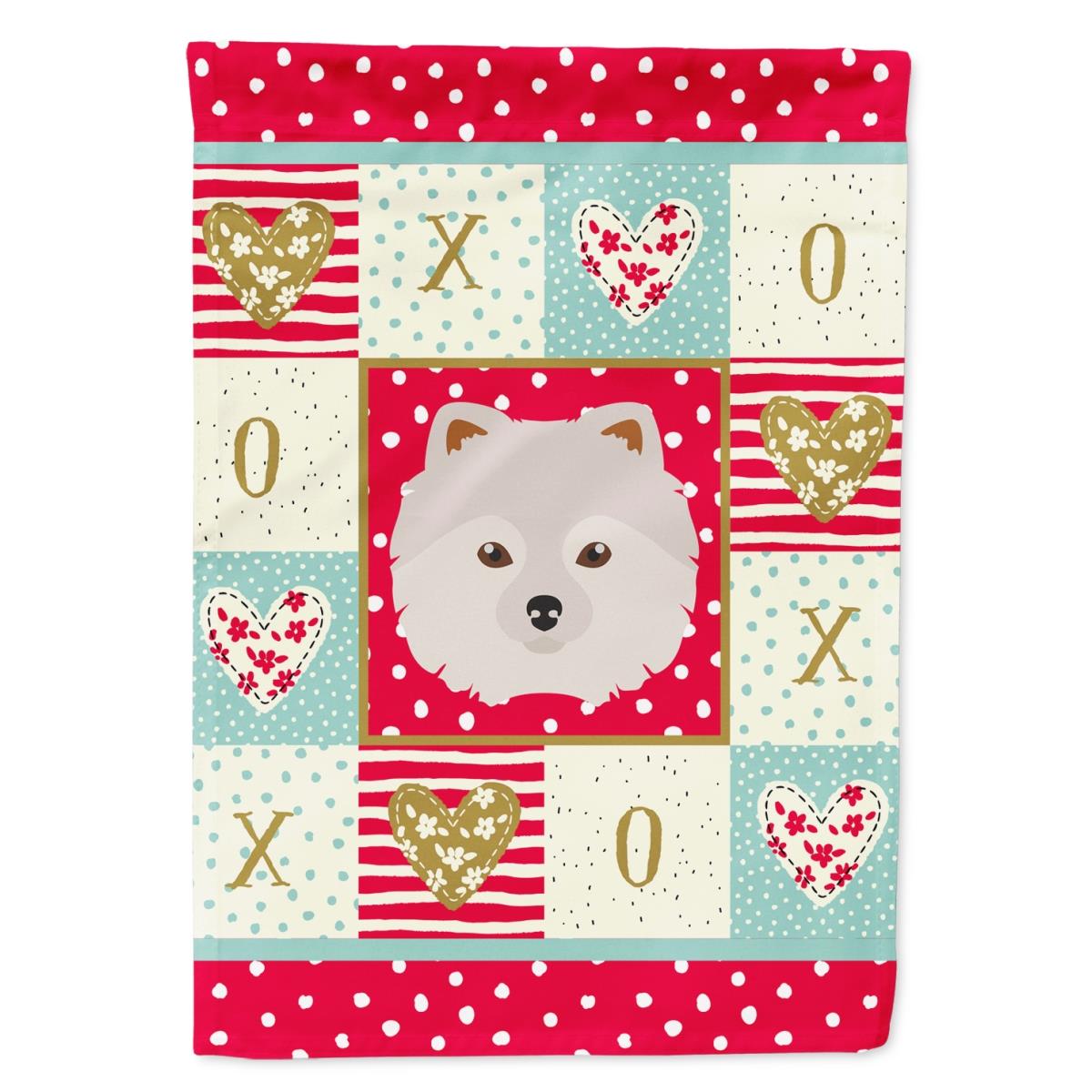 28 x 0.01 x 40 in. Japanese Spitz Flag Canvas House Size