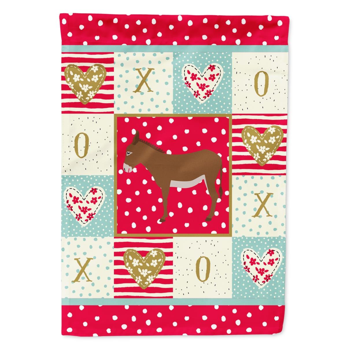 11 x 0.01 x 15 in. Cotentin Donkey Love Flag Garden Size