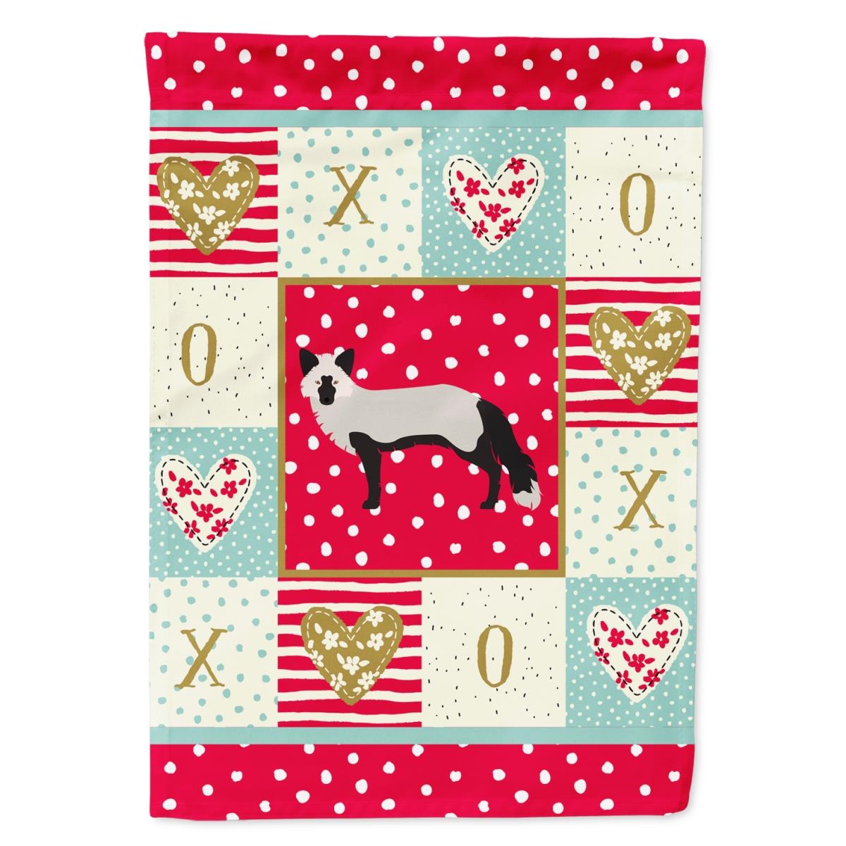 11 x 0.01 x 15 in. Silver Fox Love Flag Garden Size