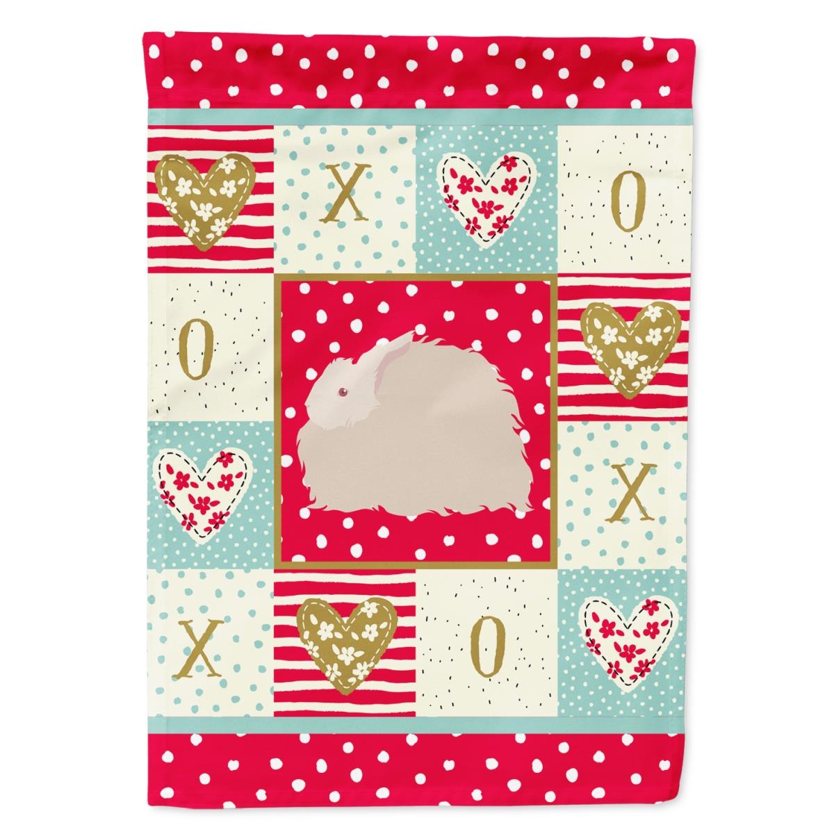 11 x 0.01 x 15 in. Fluffy Angora Rabbit Love Flag Garden Size