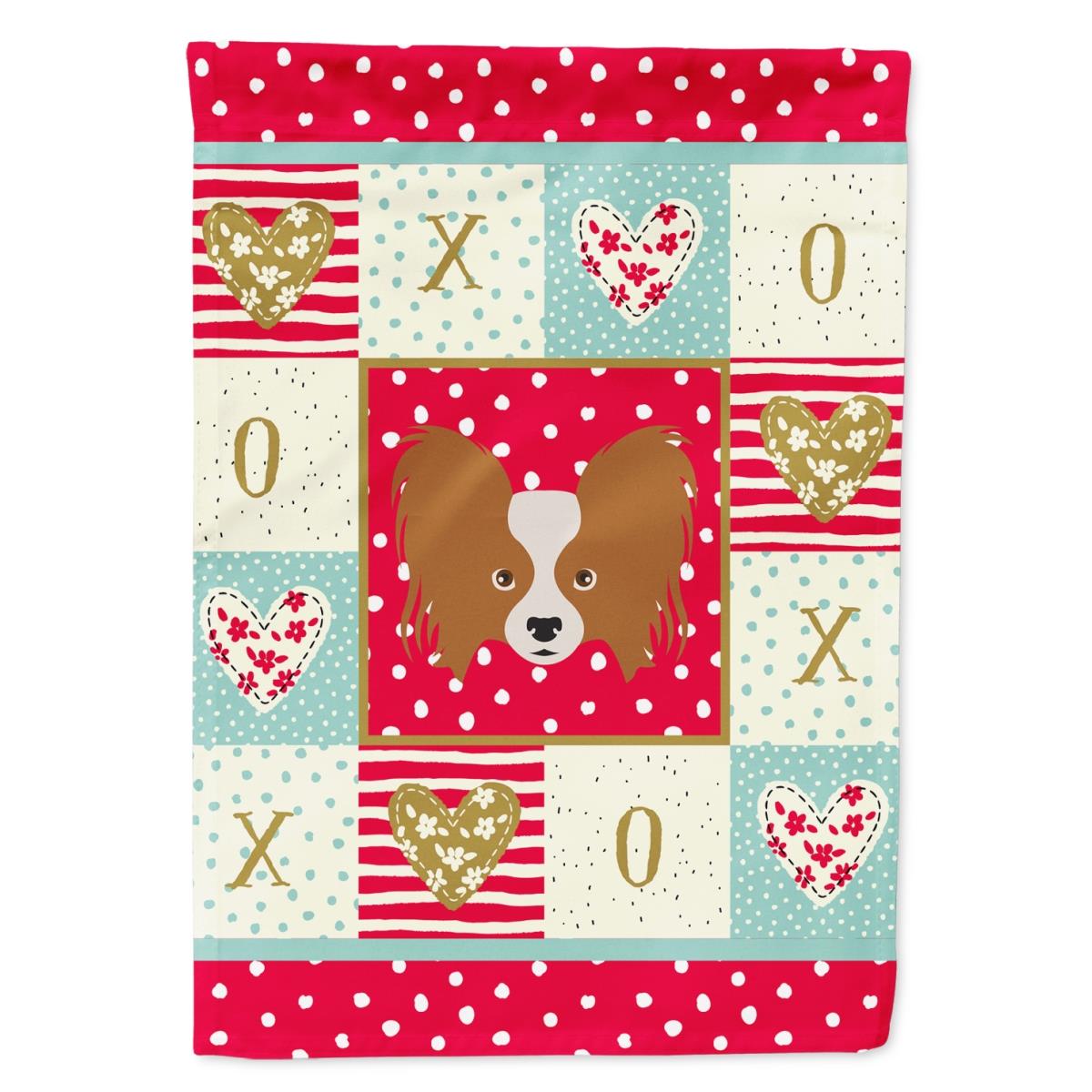28 x 0.01 x 40 in. Papillon Flag Canvas House Size