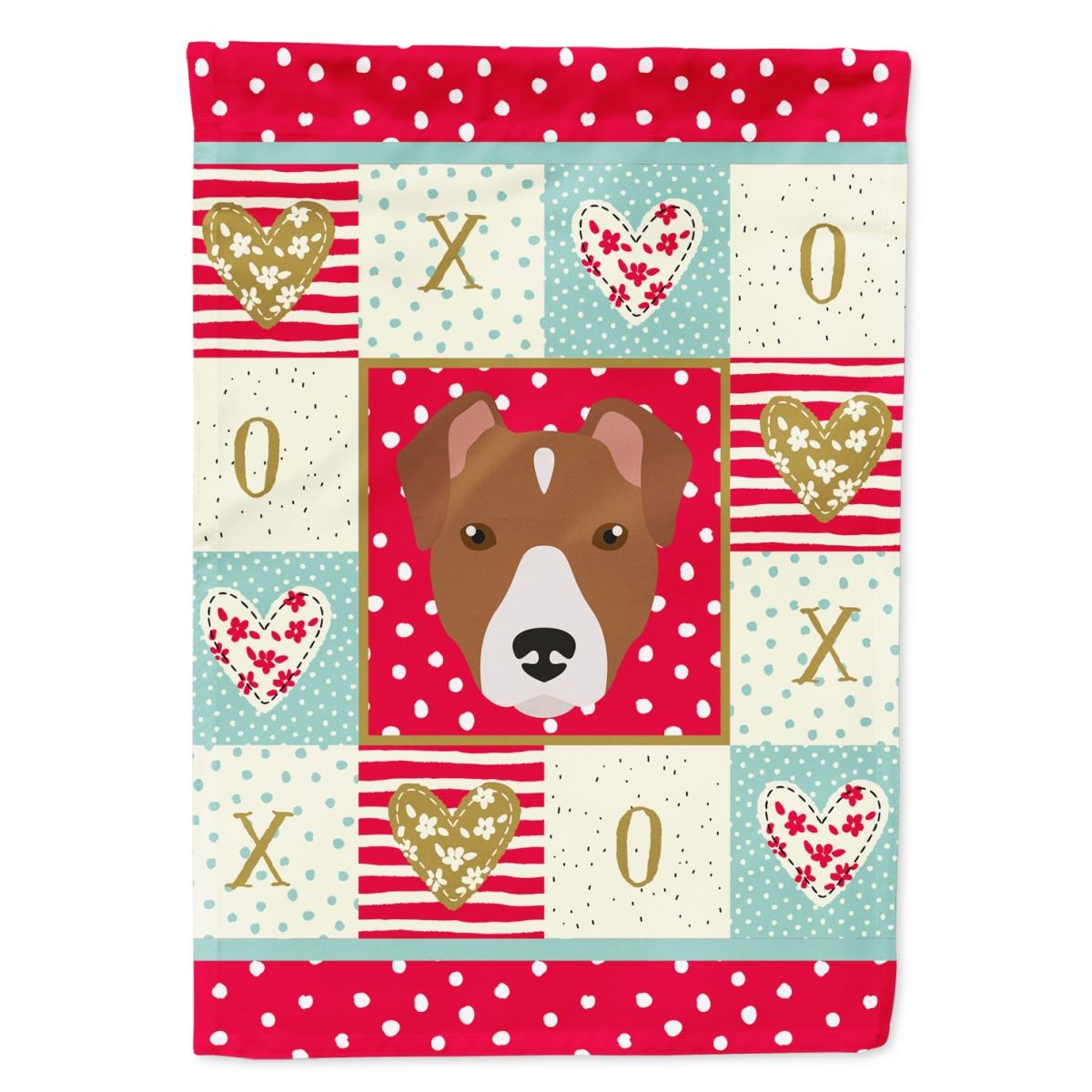 28 x 0.01 x 40 in. Rat Terrier Flag Canvas House Size