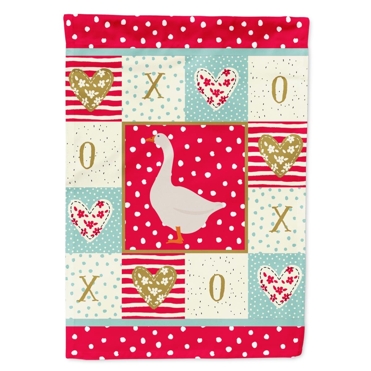 28 x 0.01 x 40 in. Embden Goose Love Flag Canvas House Size