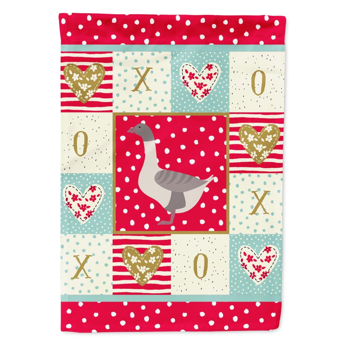 28 x 0.01 x 40 in. Buff Grey Back Goose Love Flag Canvas House Size