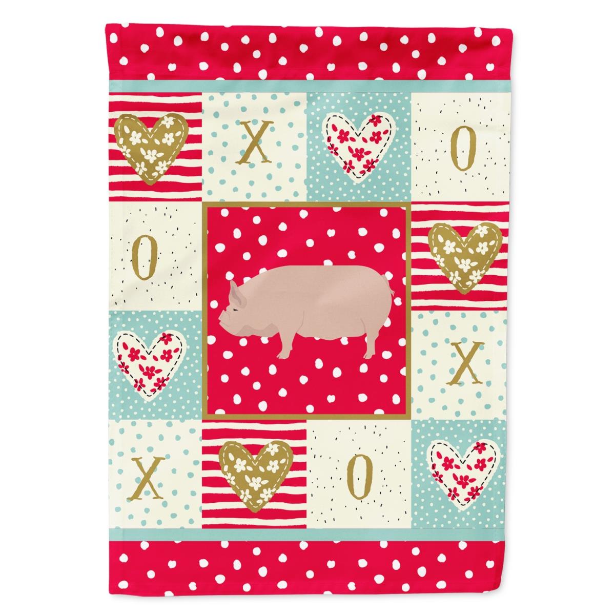 28 x 0.01 x 40 in. Welsh Pig Love Flag Canvas House Size