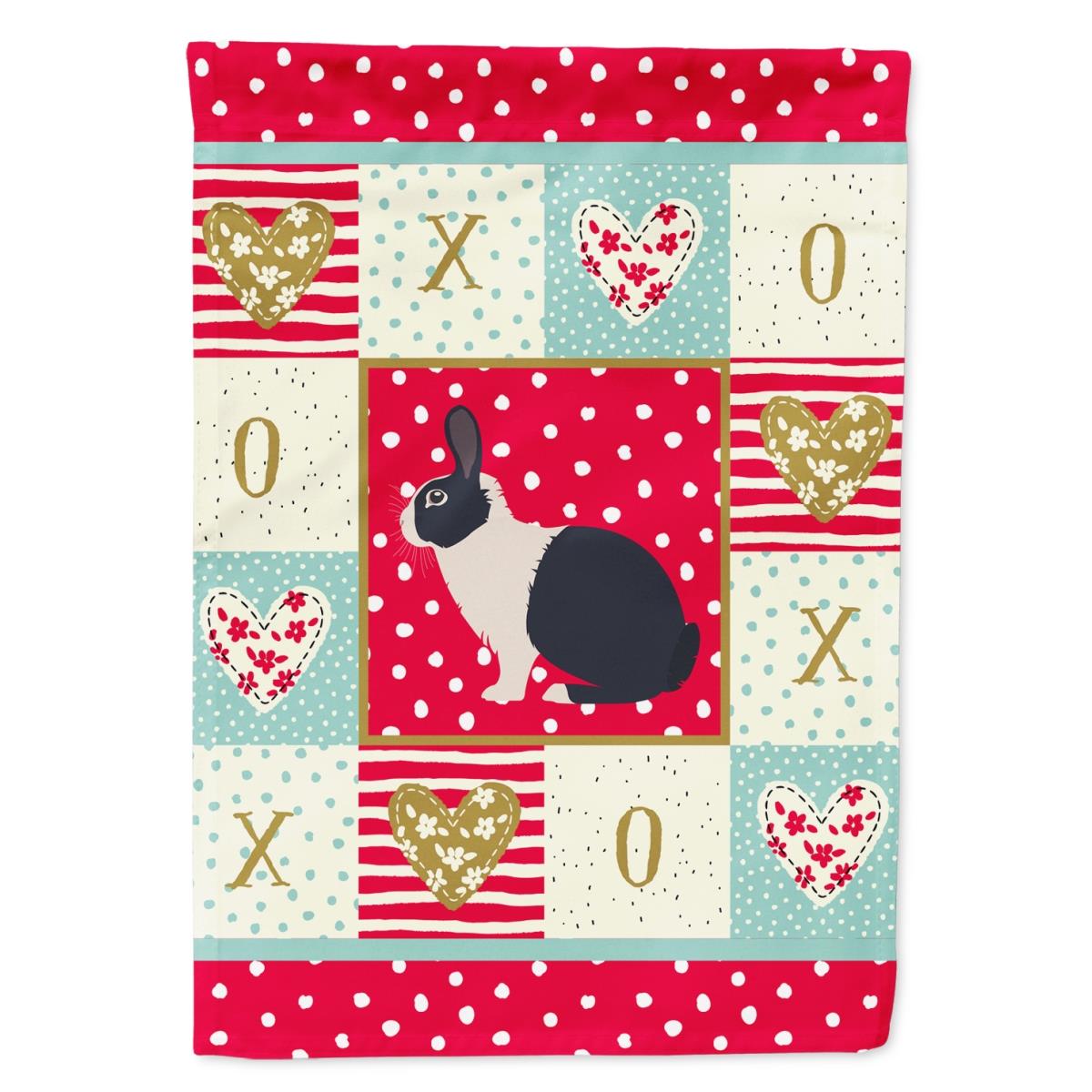 28 x 0.01 x 40 in. Dutch Rabbit Love Flag Canvas House Size