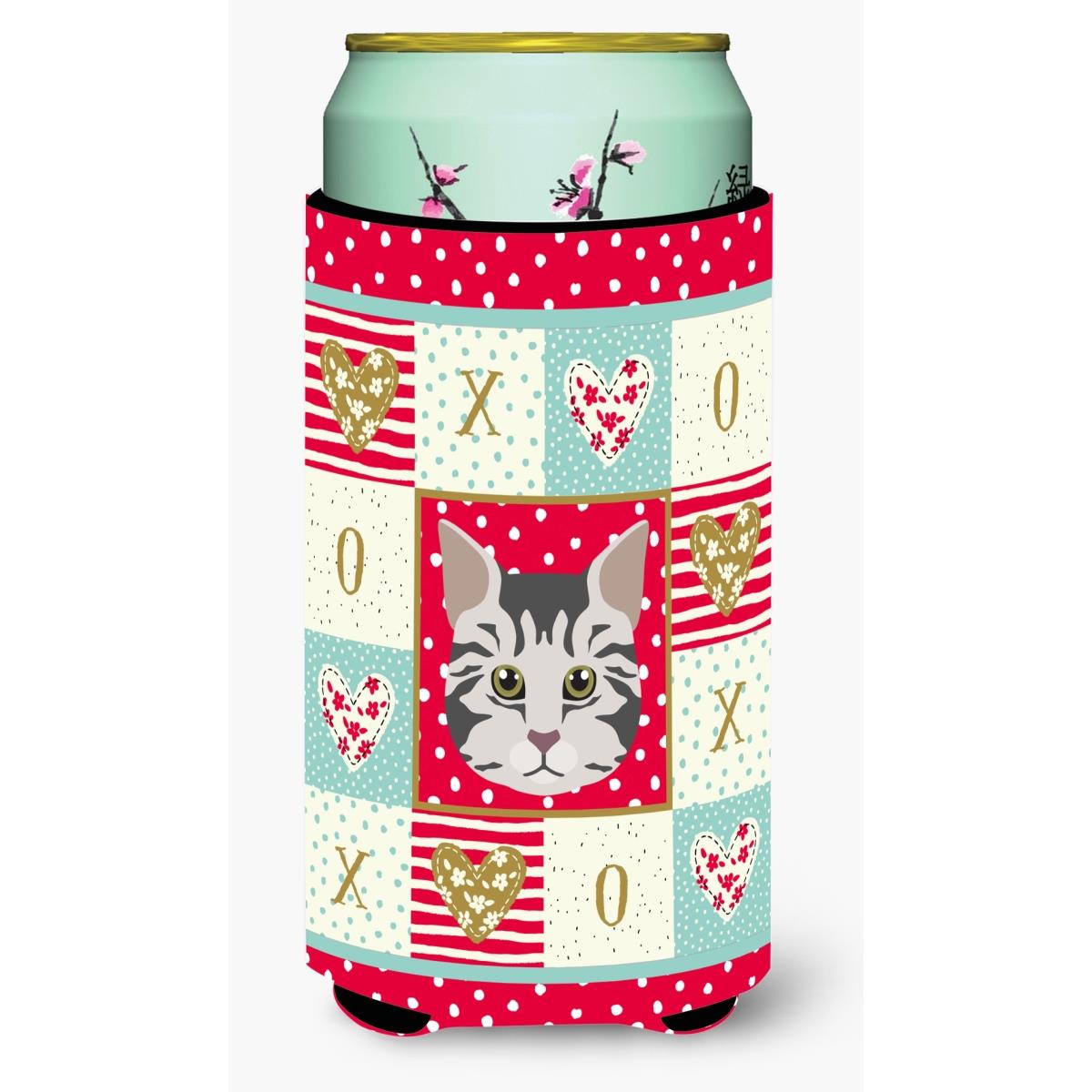 American Bobtail Cat Tall Boy Beverage Insulator Hugger
