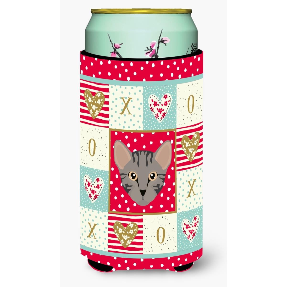 Safari Cat Tall Boy Beverage Insulator Hugger