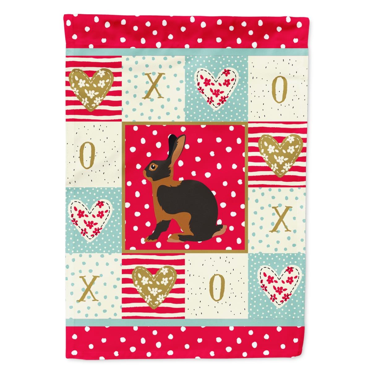 28 x 0.01 x 40 in. Tan Rabbit Love Flag Canvas House Size