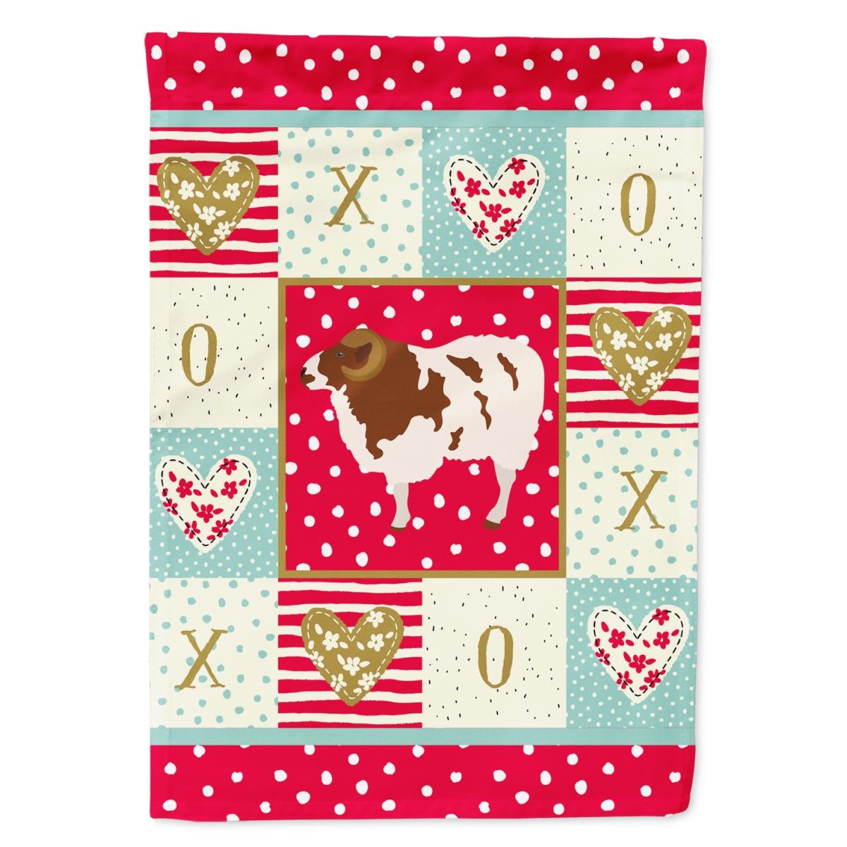 28 x 0.01 x 40 in. Jacob Sheep Love Flag Canvas House Size
