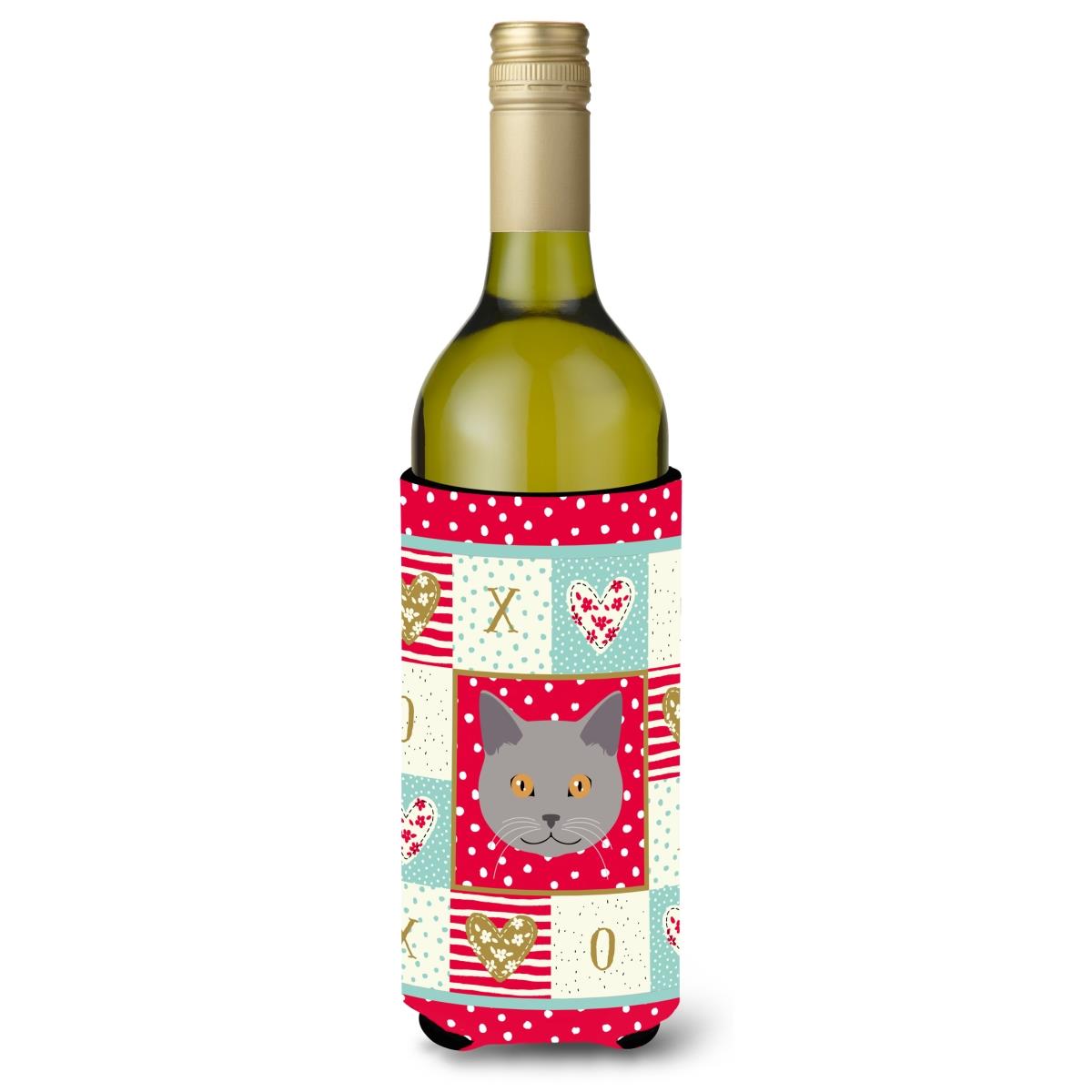Chartreux Cat Wine Bottle Beverage Insulator Hugger
