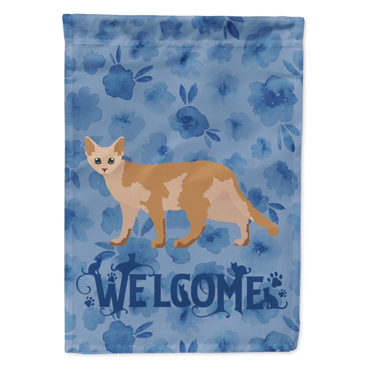 11 x 0.01 x 15 in. Devon Rex No.3 Cat Welcome Flag Garden Size