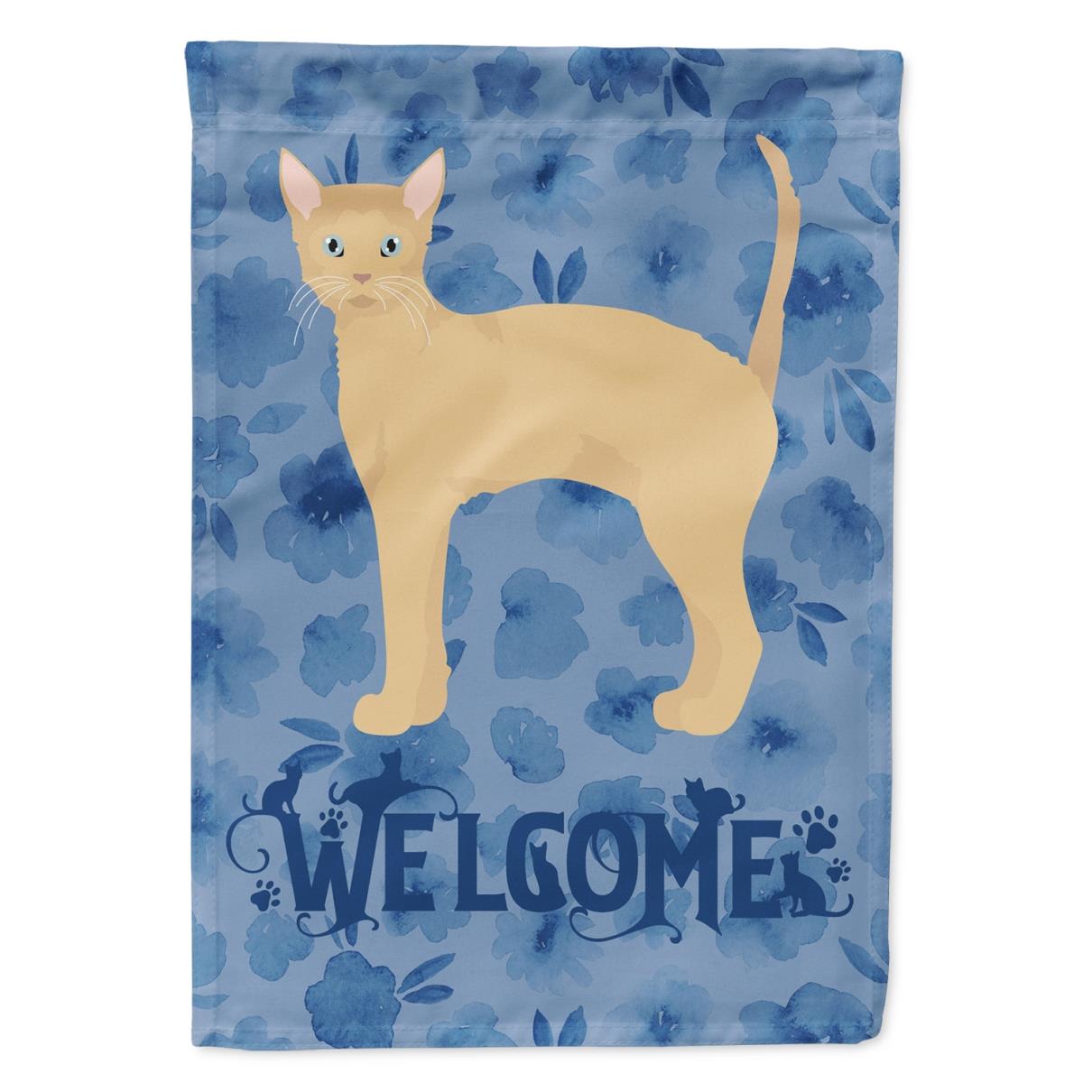 11 x 0.01 x 15 in. German Rex No.2 Cat Welcome Flag Garden Size