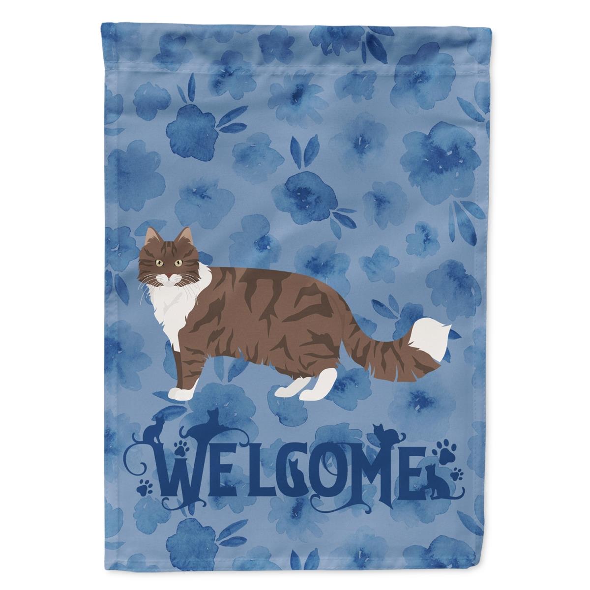 11 x 0.01 x 15 in. Norwegian Forest Cat Welcome Flag Garden Size