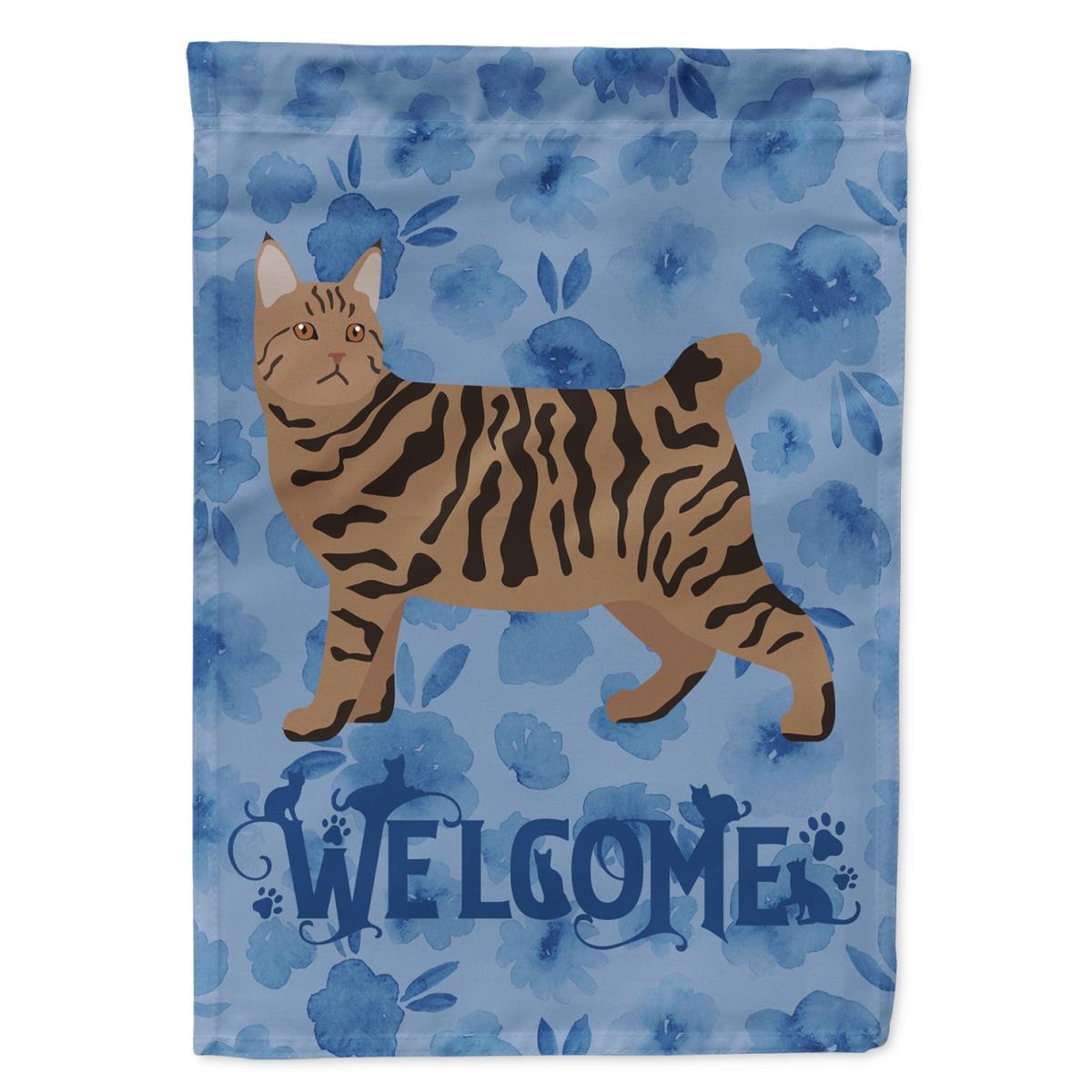 11 x 0.01 x 15 in. Pixie Bob No.3 Cat Welcome Flag Garden Size