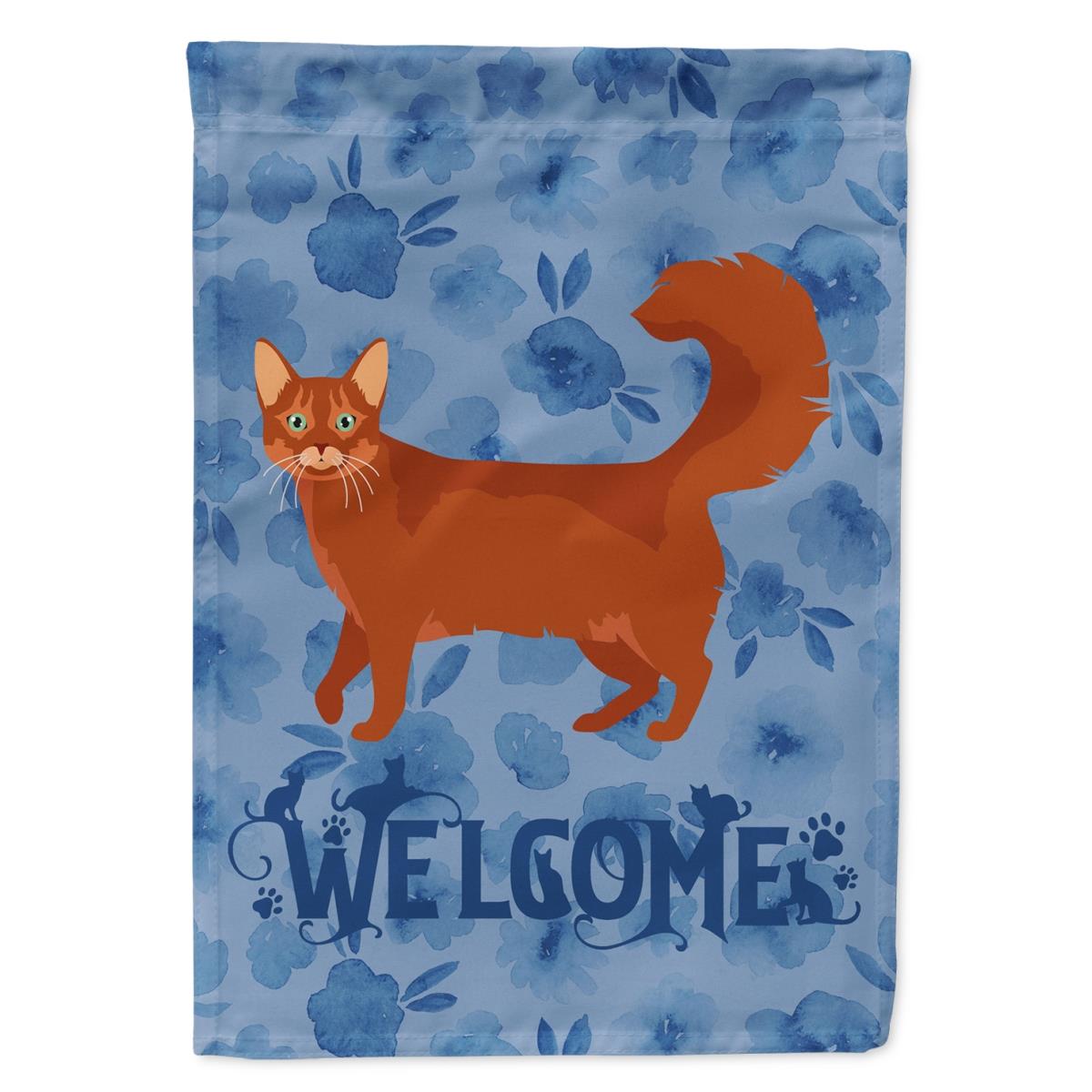 11 x 0.01 x 15 in. Somali Cat Welcome Flag Garden Size