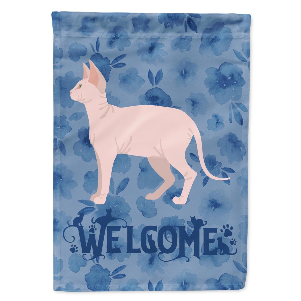 11 x 0.01 x 15 in. Sphynx Cat Welcome Flag Garden Size