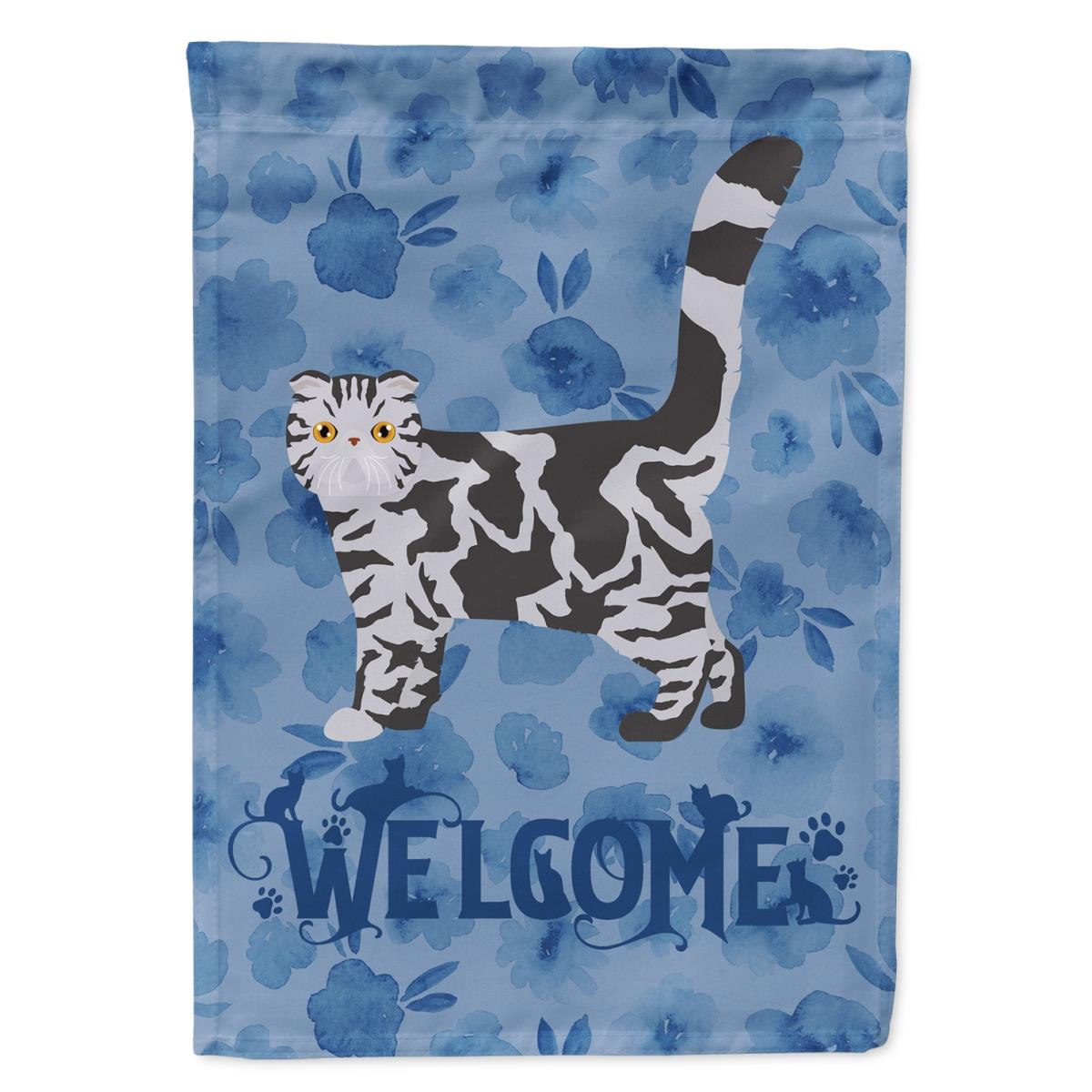 28 x 0.01 x 40 in. Foldex Exotic Fold No.1 Cat Welcome Flag Canvas House Size