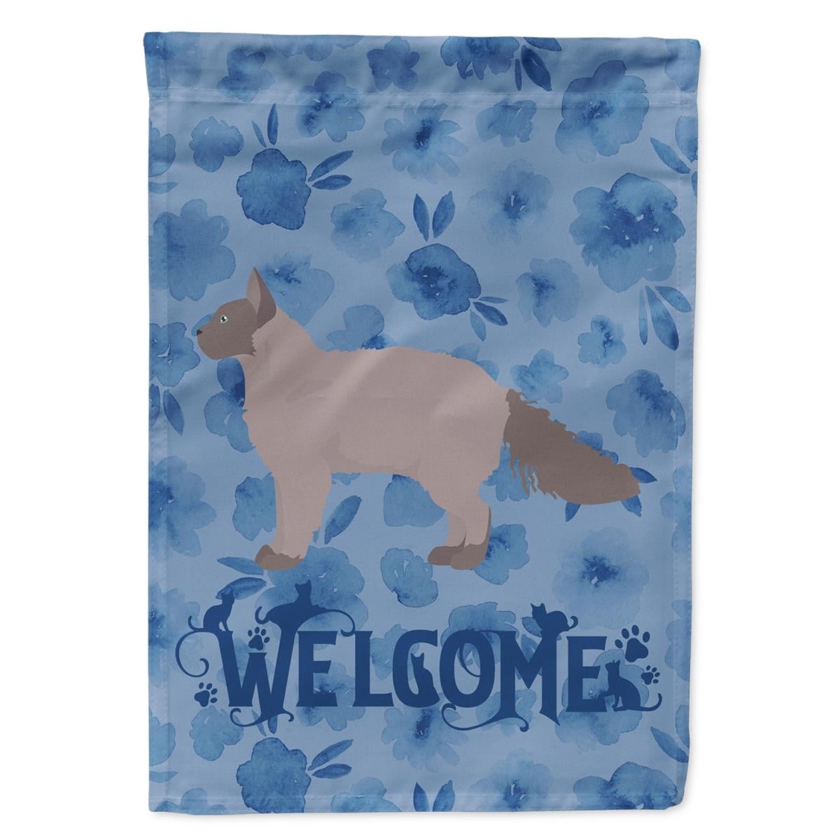 28 x 0.01 x 40 in. La Perm No.3 Cat Welcome Flag Canvas House Size