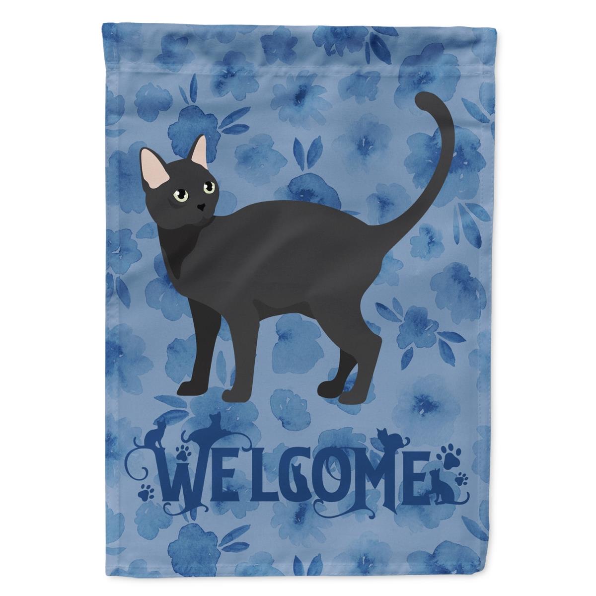 28 x 0.01 x 40 in. Malayan No.2 Cat Welcome Flag Canvas House Size
