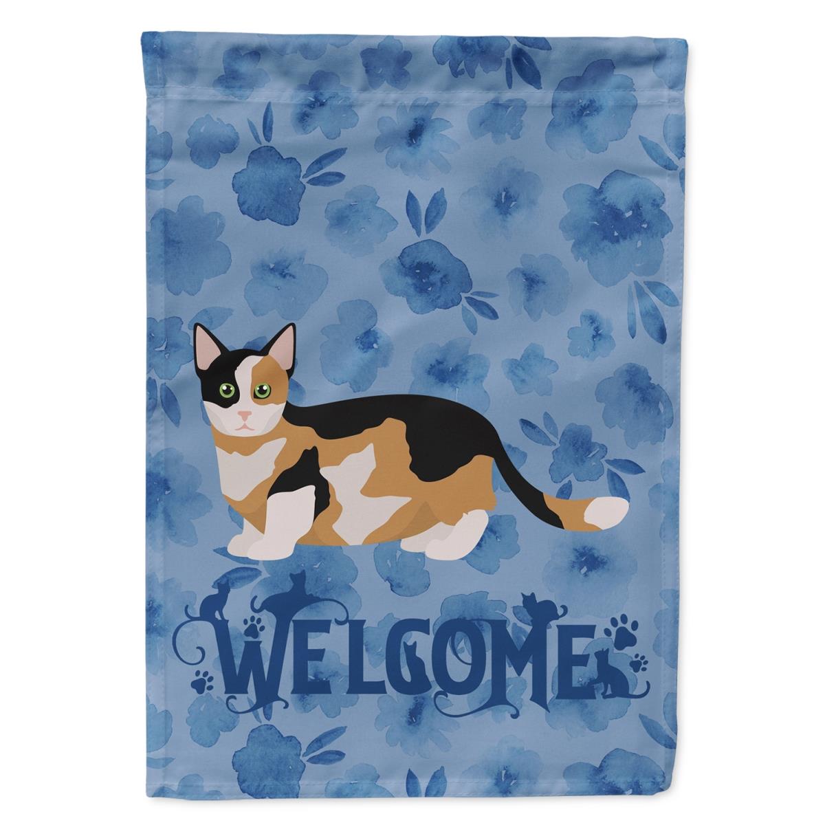 28 x 0.01 x 40 in. Munchkin Cat Welcome Flag Canvas House Size