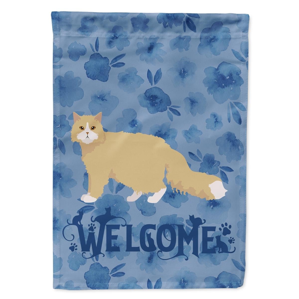28 x 0.01 x 40 in. Oregon Rex Cat Welcome Flag Canvas House Size