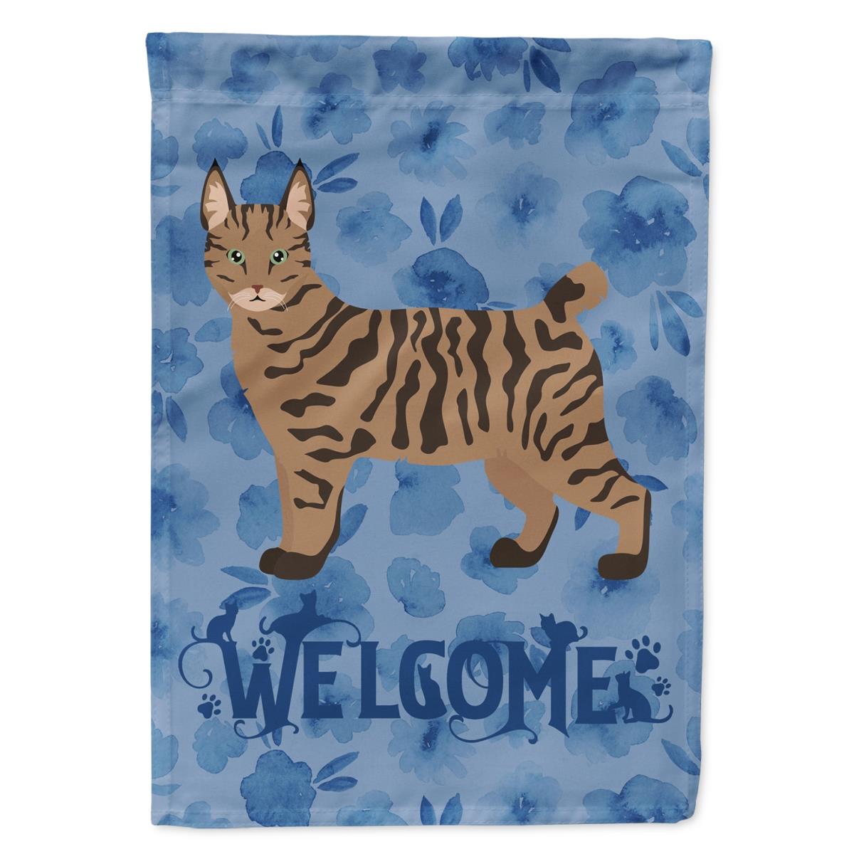 28 x 0.01 x 40 in. Pixie Bob No.1 Cat Welcome Flag Canvas House Size