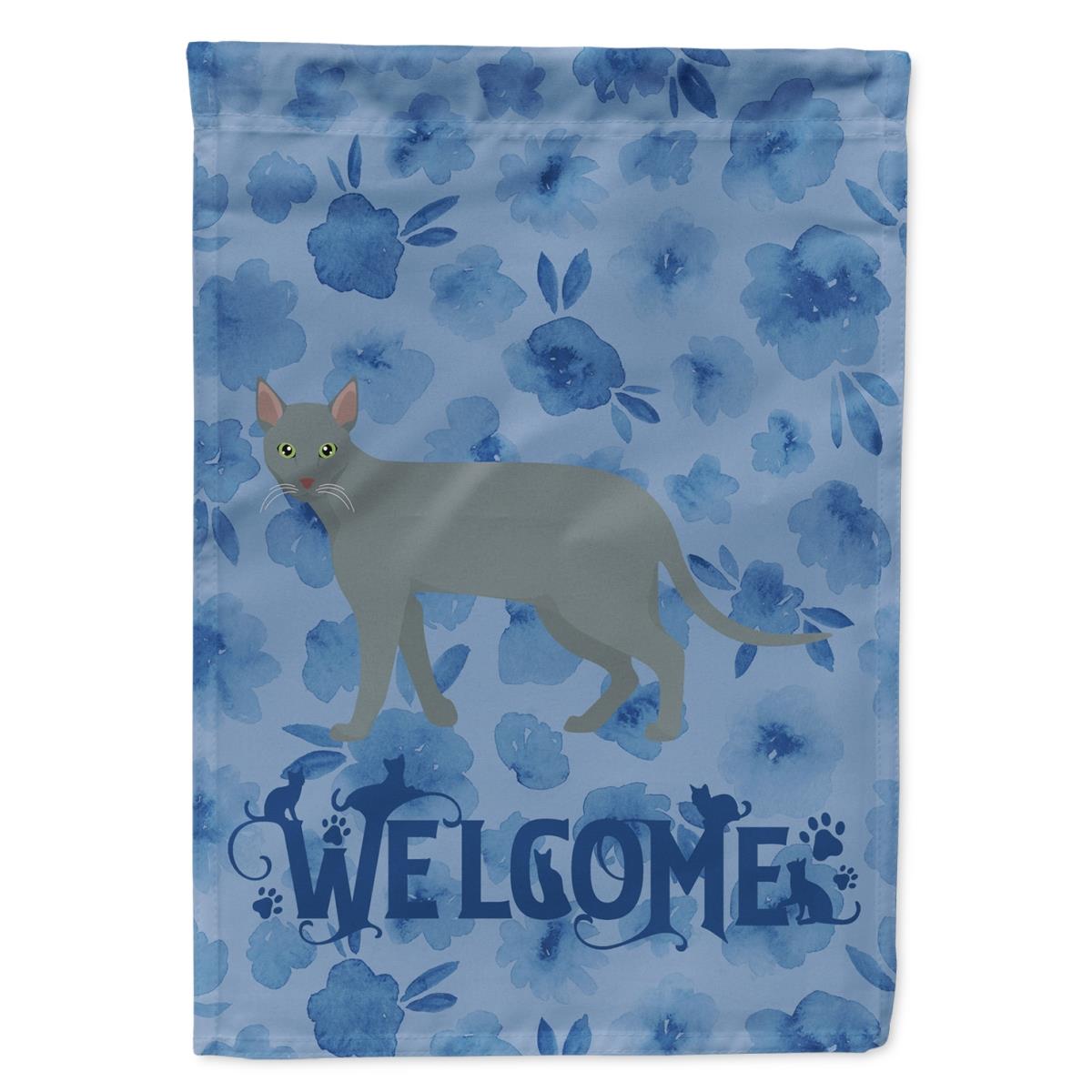 28 x 0.01 x 40 in. Raas Cat Welcome Flag Canvas House Size
