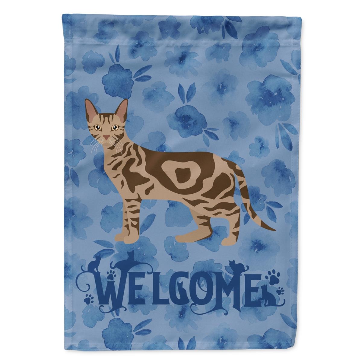 28 x 0.01 x 40 in. Sokoke Cat Welcome Flag Canvas House Size