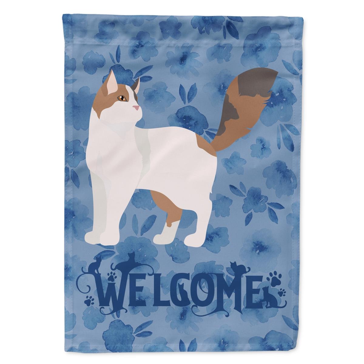 28 x 0.01 x 40 in. Turkish Van Cat Welcome Flag Canvas House Size