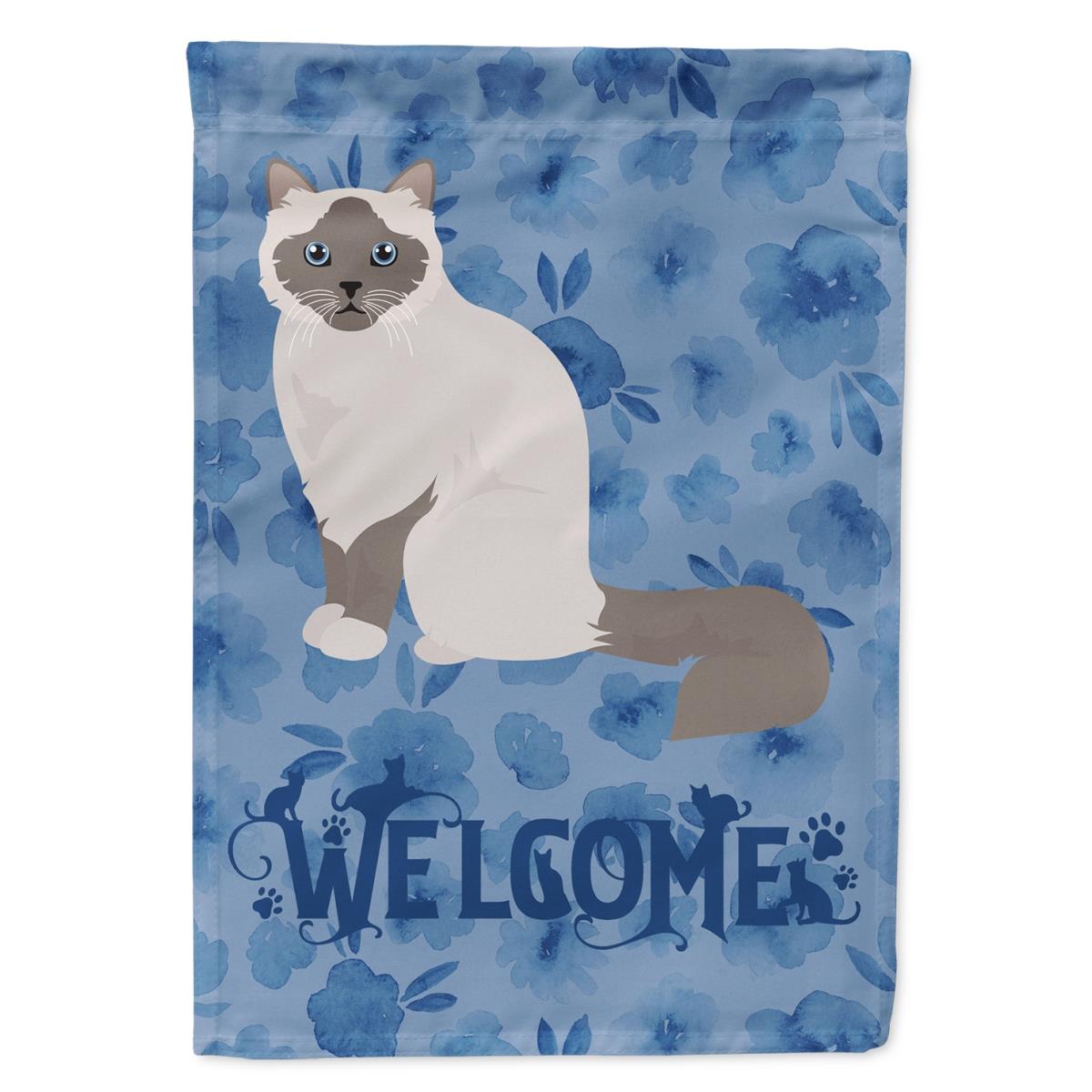 11 x 0.01 x 15 in. Birman Cat Welcome Flag Garden Size