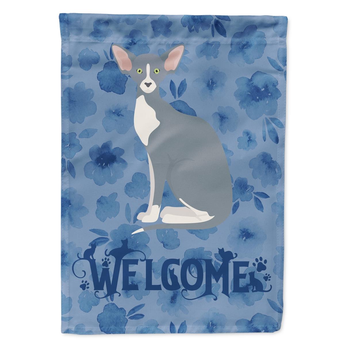11 x 0.01 x 15 in. Peterbald Cat Welcome Flag Garden Size