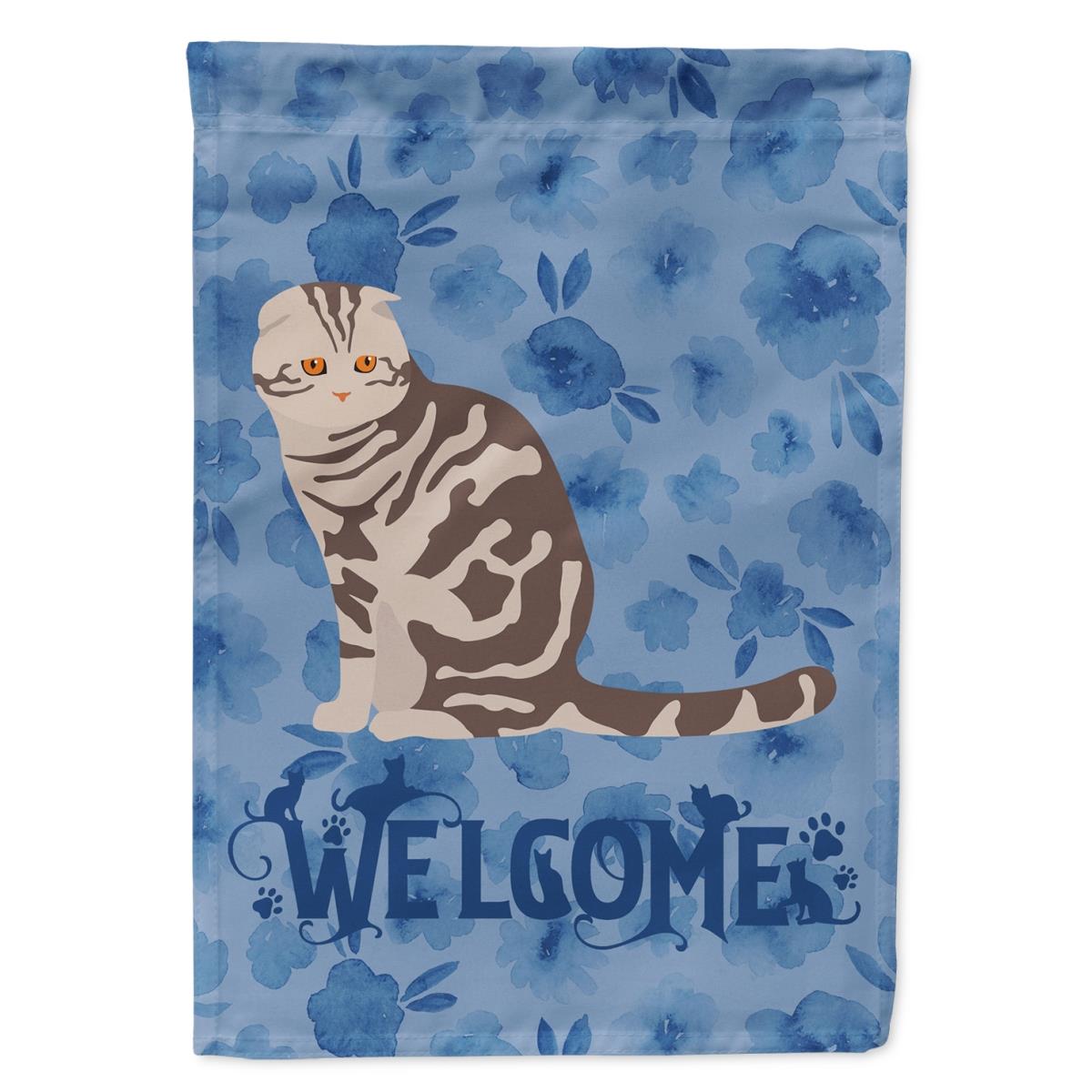 28 x 0.01 x 40 in. Foldex Exotic Fold Cat Welcome Flag Canvas House Size