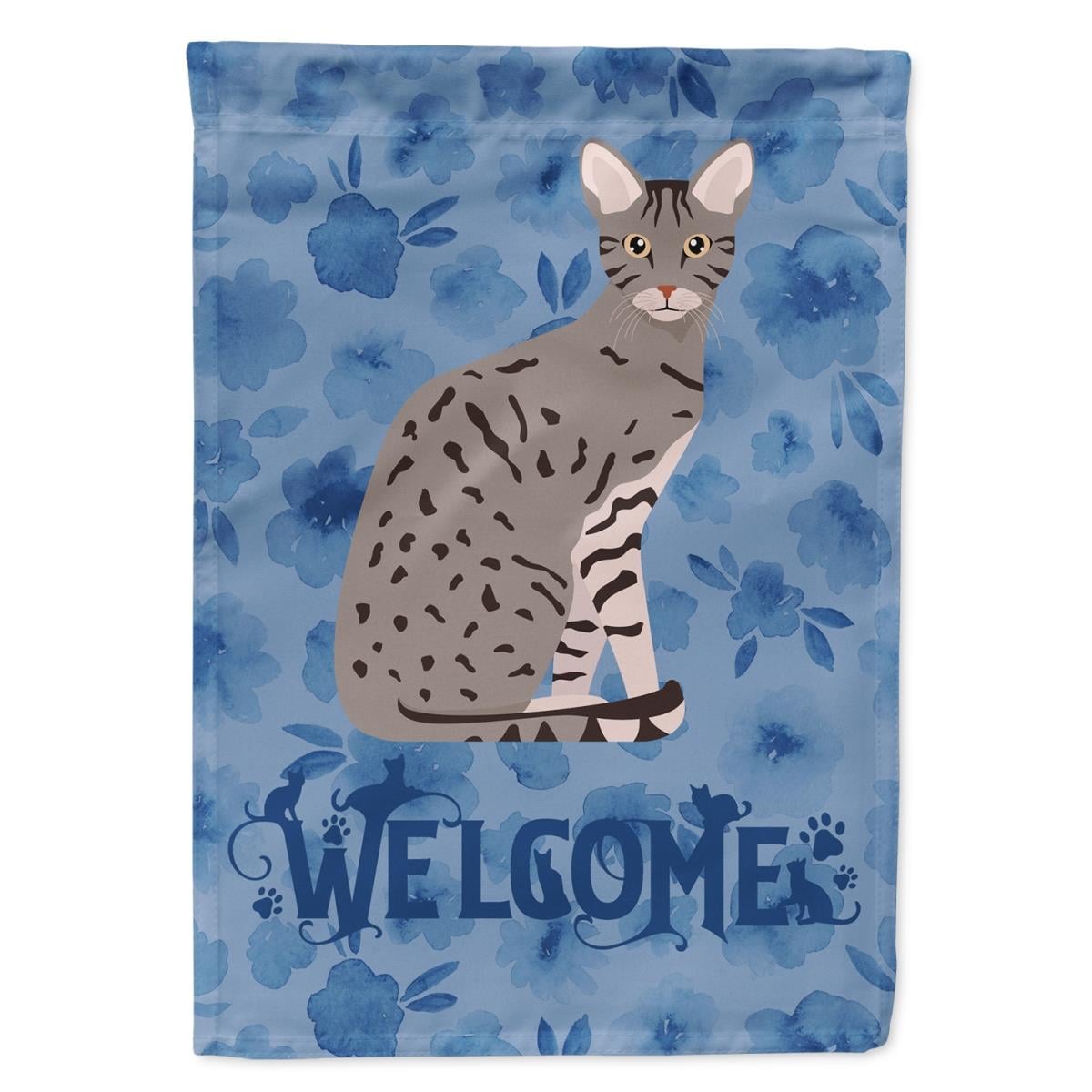 28 x 0.01 x 40 in. Ocicat Cat Welcome Flag Canvas House Size