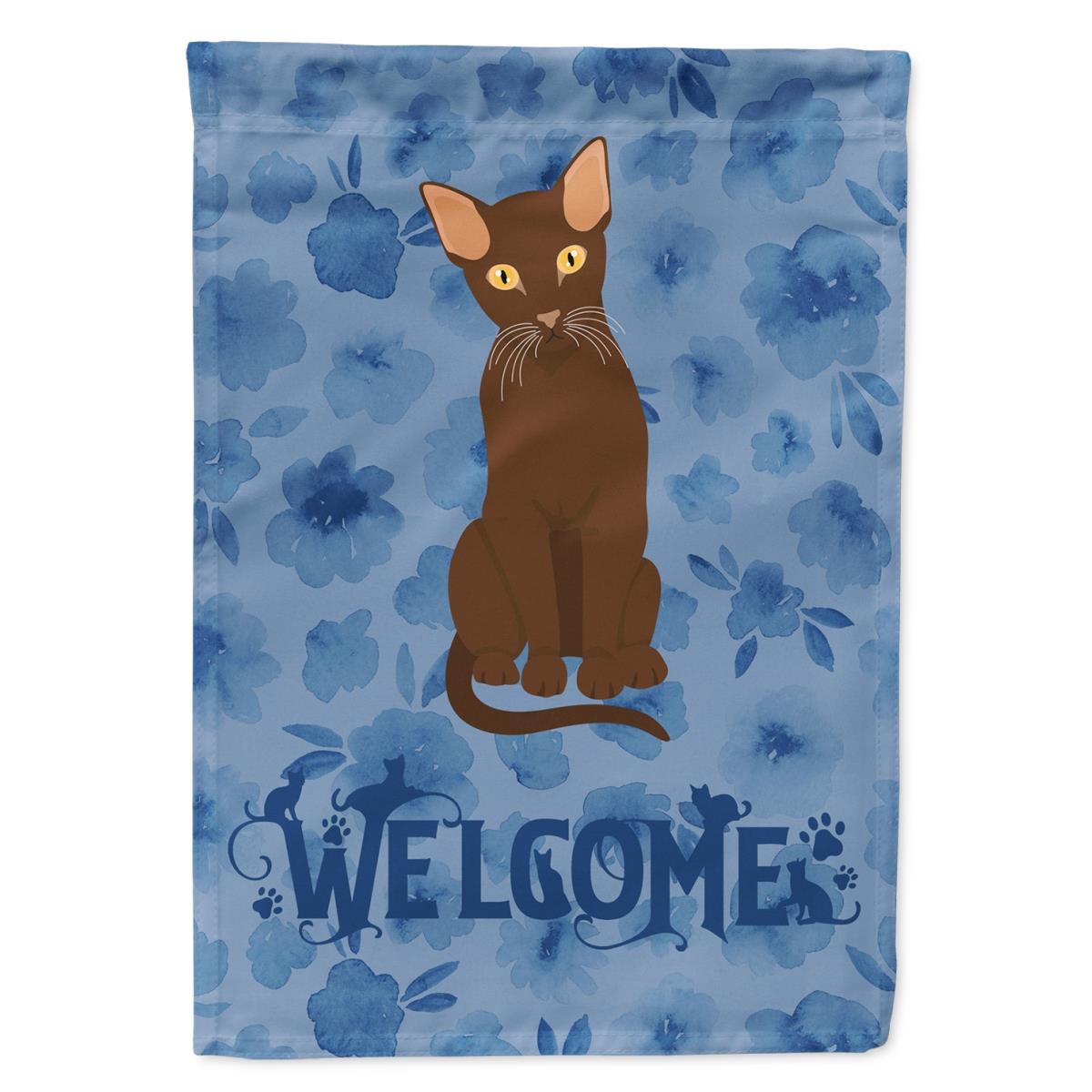 28 x 0.01 x 40 in. Suphalak Cat Welcome Flag Canvas House Size